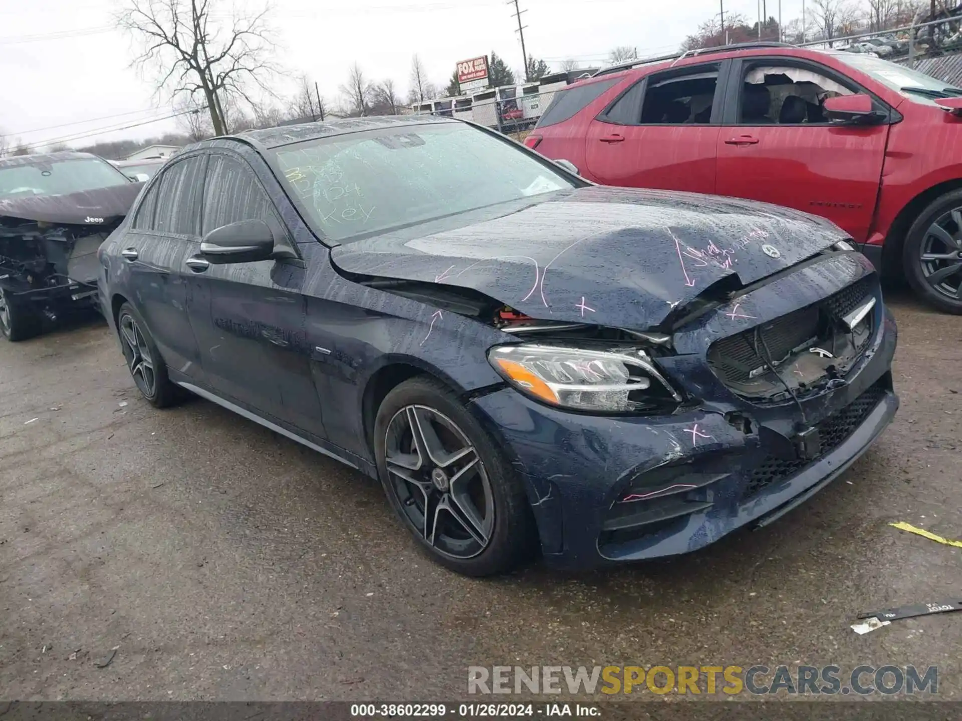 1 Photograph of a damaged car W1KWF8EB6MR647124 MERCEDES-BENZ C 300 2021