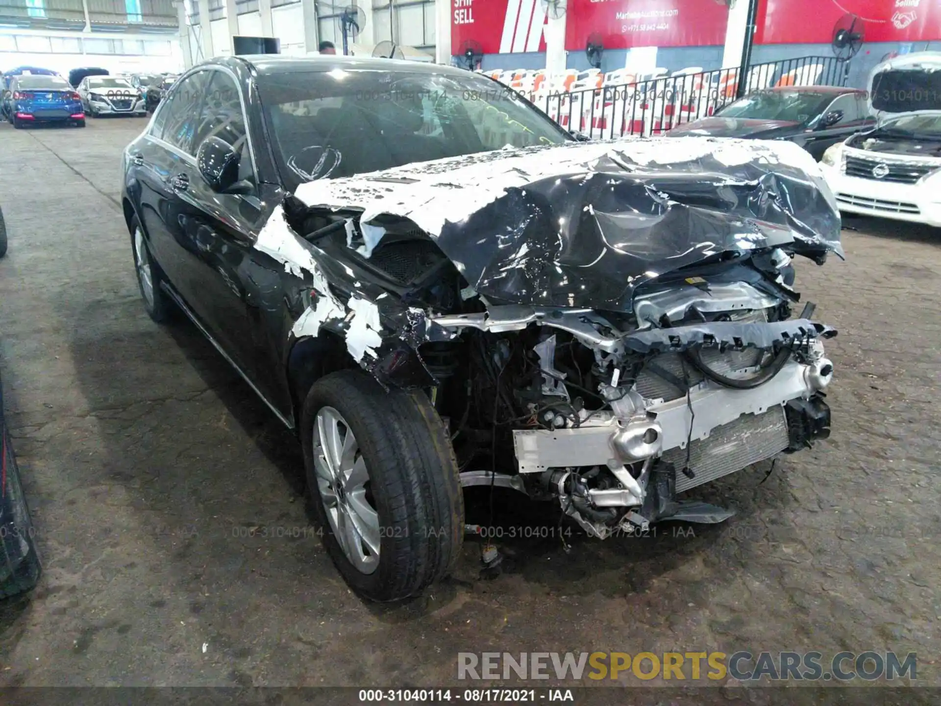 1 Photograph of a damaged car 000WF8DB5KU293724 MERCEDES-BENZ C-CLASS 2019