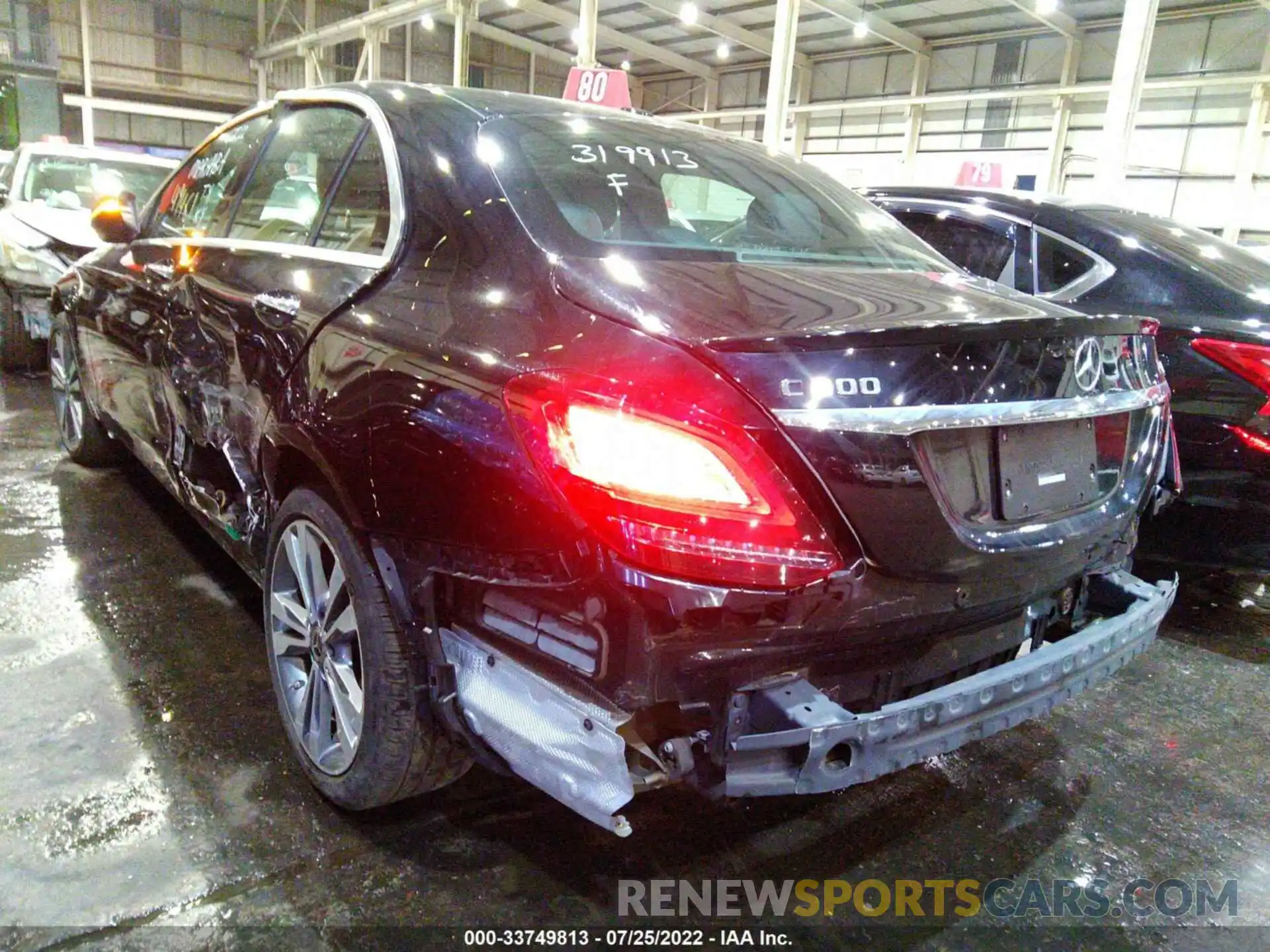 3 Photograph of a damaged car 00SWF8EBXKU319913 MERCEDES-BENZ C-CLASS 2019