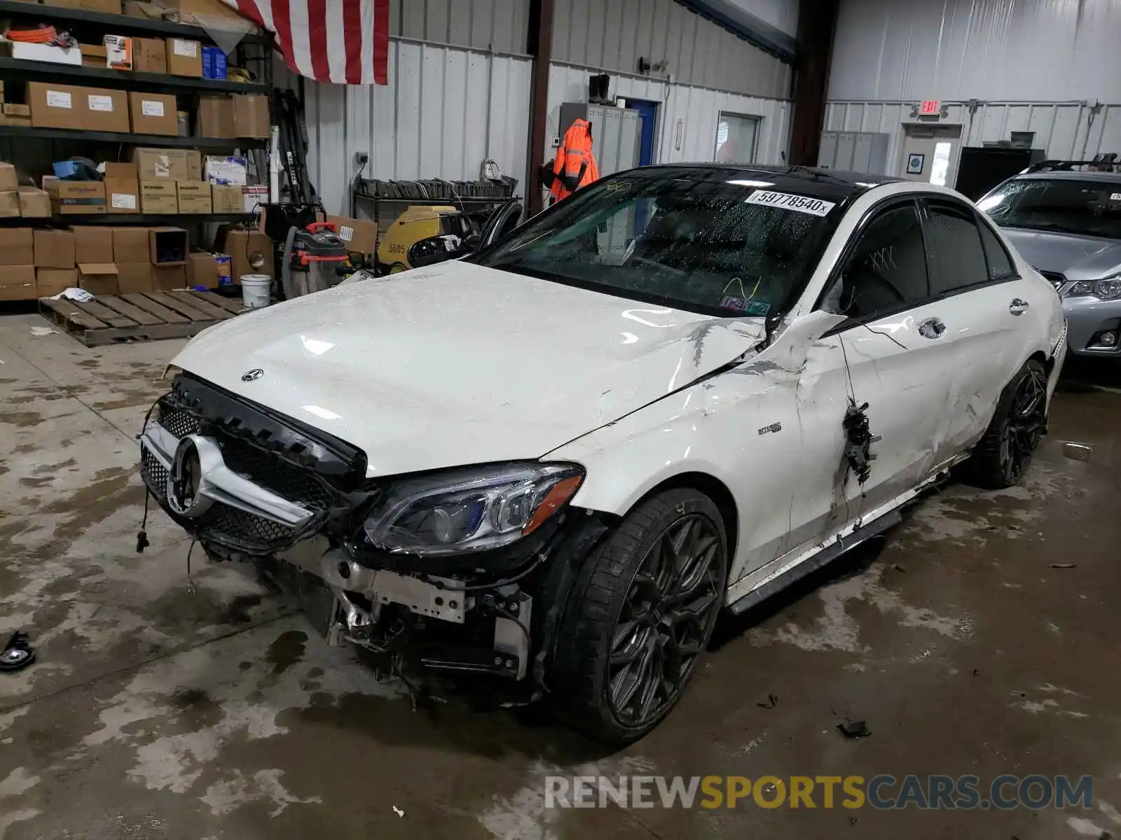 2 Photograph of a damaged car 55SWF6EB0KU287493 MERCEDES-BENZ C CLASS 2019