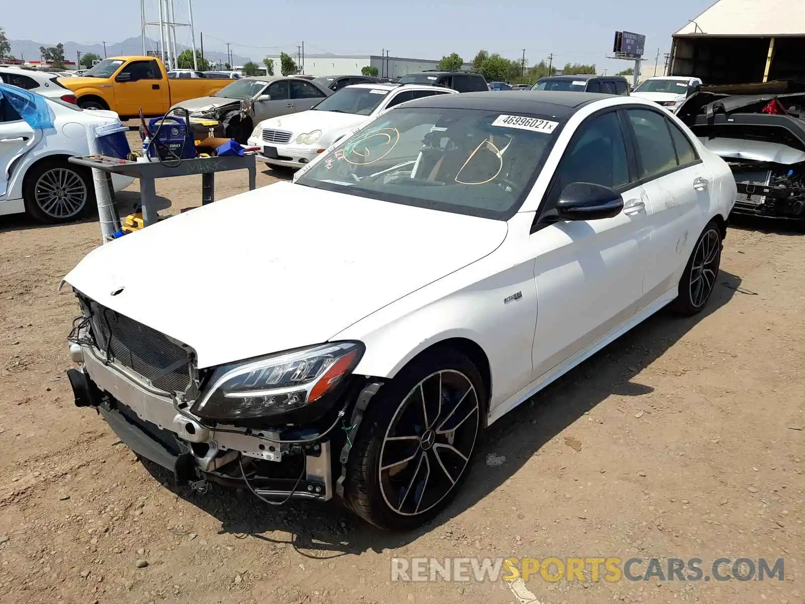 2 Photograph of a damaged car 55SWF6EB4KU284273 MERCEDES-BENZ C CLASS 2019