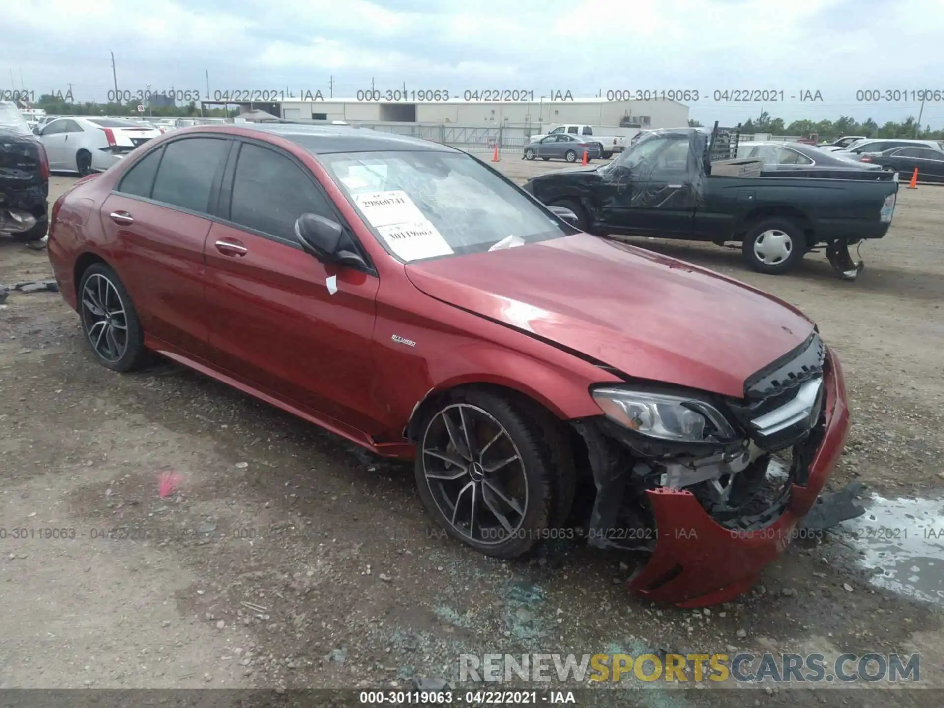 1 Photograph of a damaged car 55SWF6EB6KU312252 MERCEDES-BENZ C-CLASS 2019