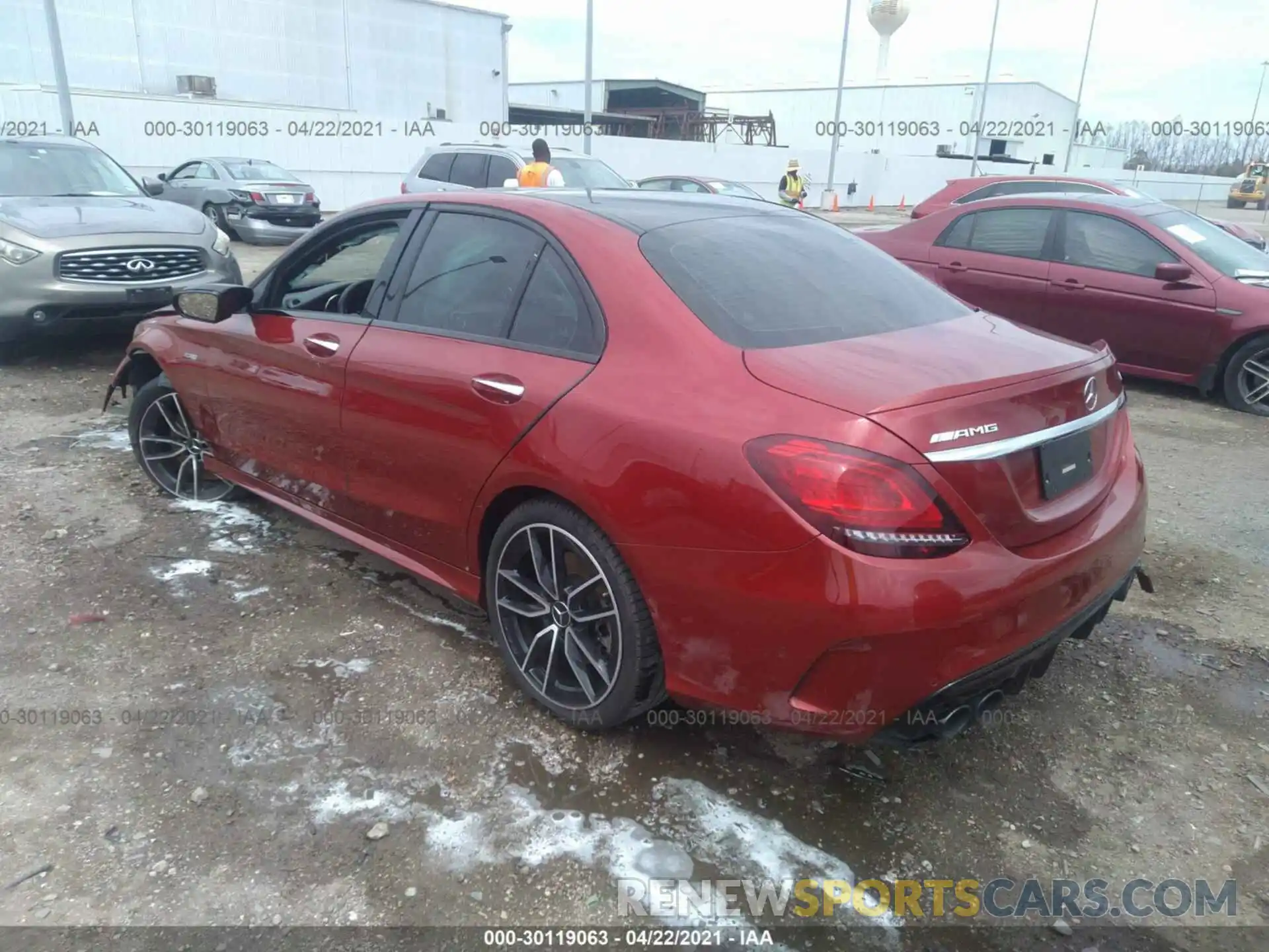 3 Фотография поврежденного автомобиля 55SWF6EB6KU312252 MERCEDES-BENZ C-CLASS 2019