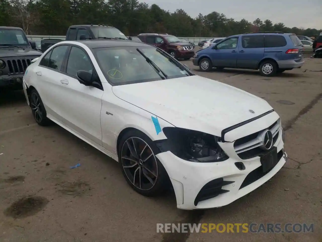 1 Photograph of a damaged car 55SWF6EB7KU318657 MERCEDES-BENZ C-CLASS 2019