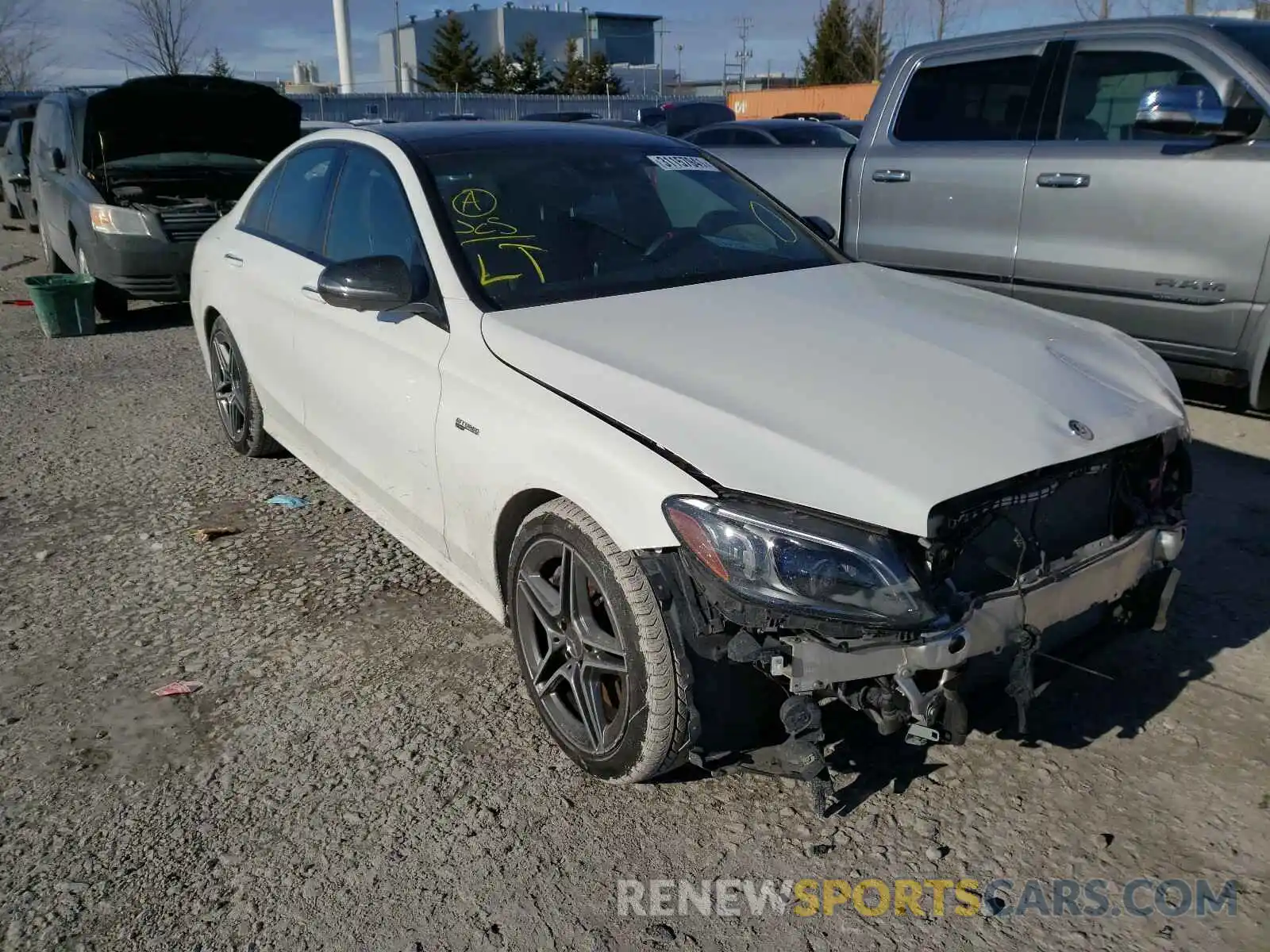 1 Photograph of a damaged car 55SWF6EB9KU283572 MERCEDES-BENZ C CLASS 2019