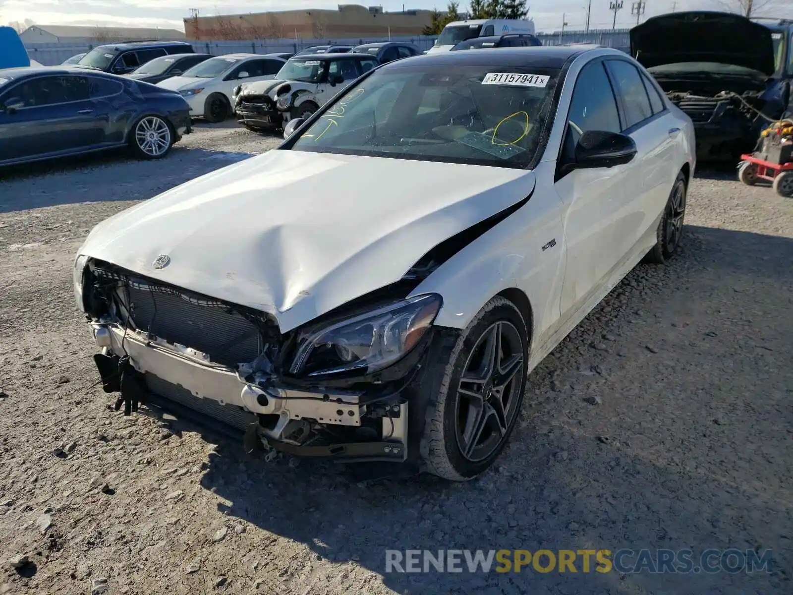 2 Photograph of a damaged car 55SWF6EB9KU283572 MERCEDES-BENZ C CLASS 2019