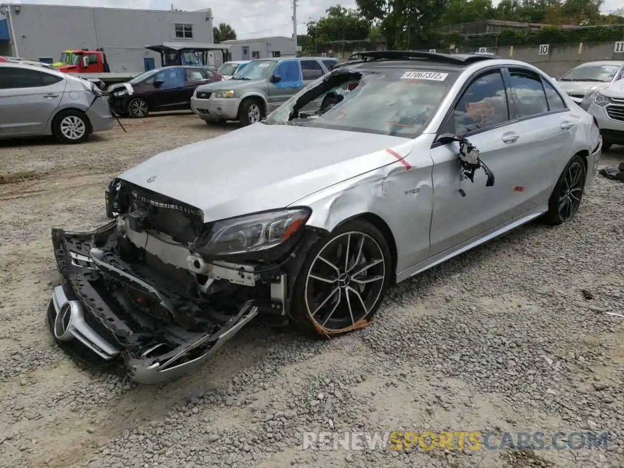 2 Photograph of a damaged car 55SWF6EB9KU295219 MERCEDES-BENZ C-CLASS 2019