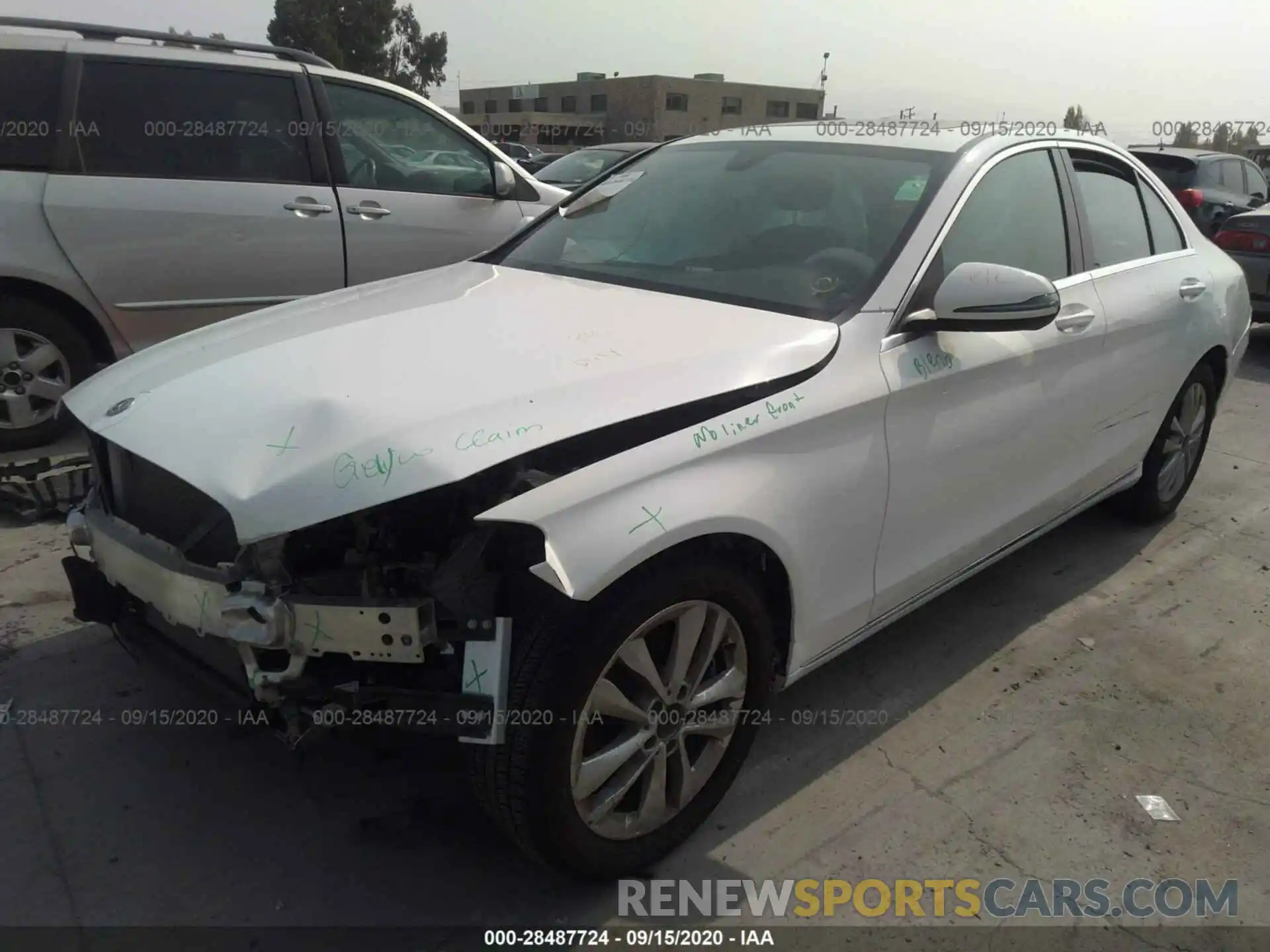 2 Photograph of a damaged car 55SWF8DB0KU291783 MERCEDES-BENZ C-CLASS 2019