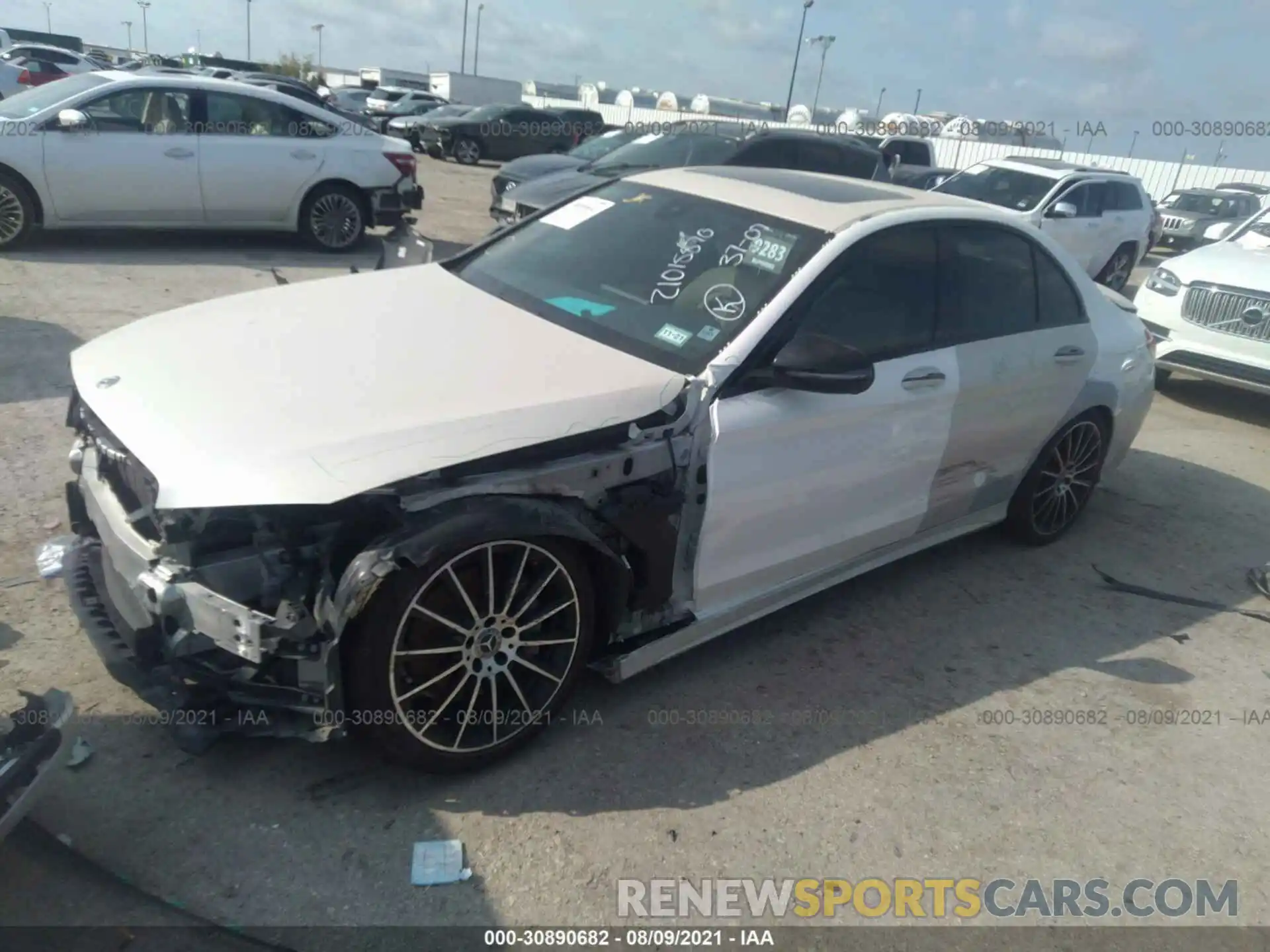 2 Photograph of a damaged car 55SWF8DB0KU307111 MERCEDES-BENZ C-CLASS 2019