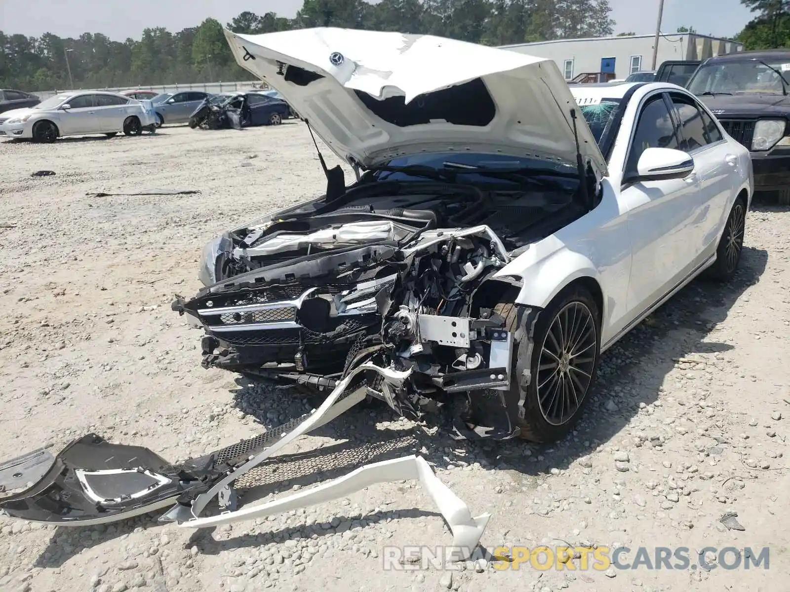 2 Photograph of a damaged car 55SWF8DB0KU308064 MERCEDES-BENZ C CLASS 2019