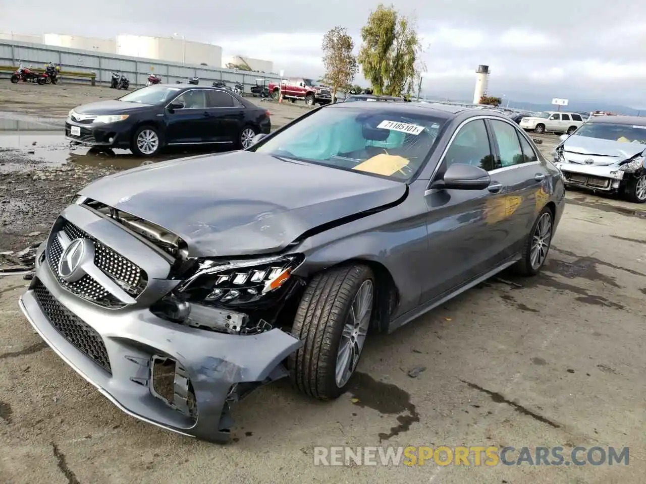 2 Photograph of a damaged car 55SWF8DB0KU314799 MERCEDES-BENZ C-CLASS 2019