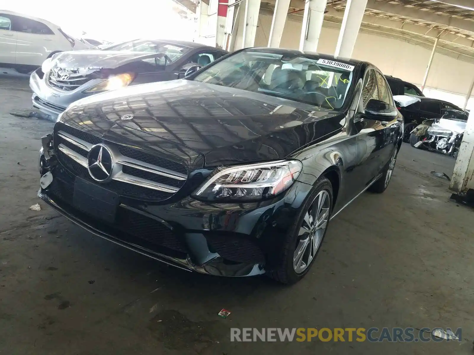 2 Photograph of a damaged car 55SWF8DB0KU319727 MERCEDES-BENZ C CLASS 2019