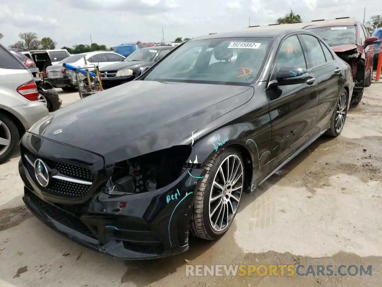 2 Photograph of a damaged car 55SWF8DB1KU287659 MERCEDES-BENZ C-CLASS 2019