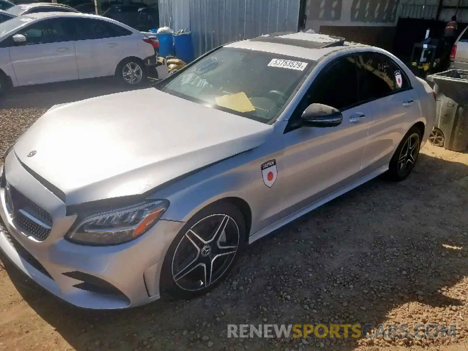 2 Photograph of a damaged car 55SWF8DB1KU302385 MERCEDES-BENZ C CLASS 2019