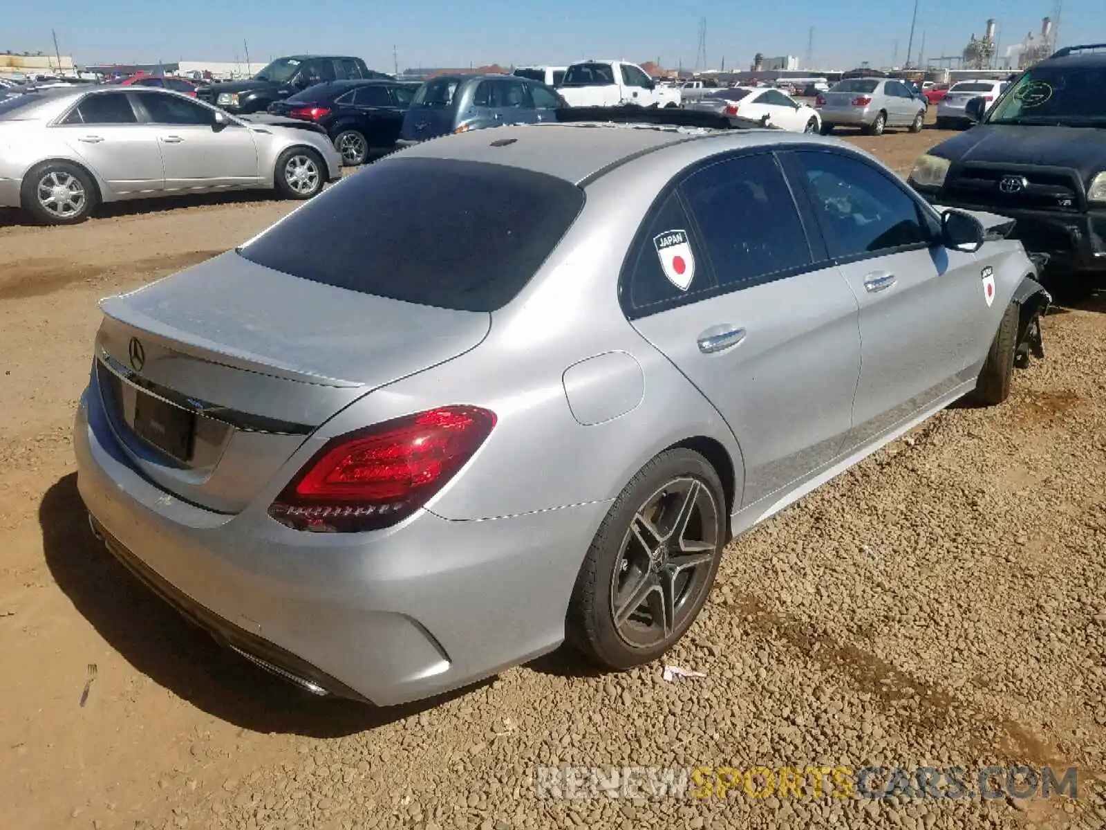 4 Фотография поврежденного автомобиля 55SWF8DB1KU302385 MERCEDES-BENZ C CLASS 2019