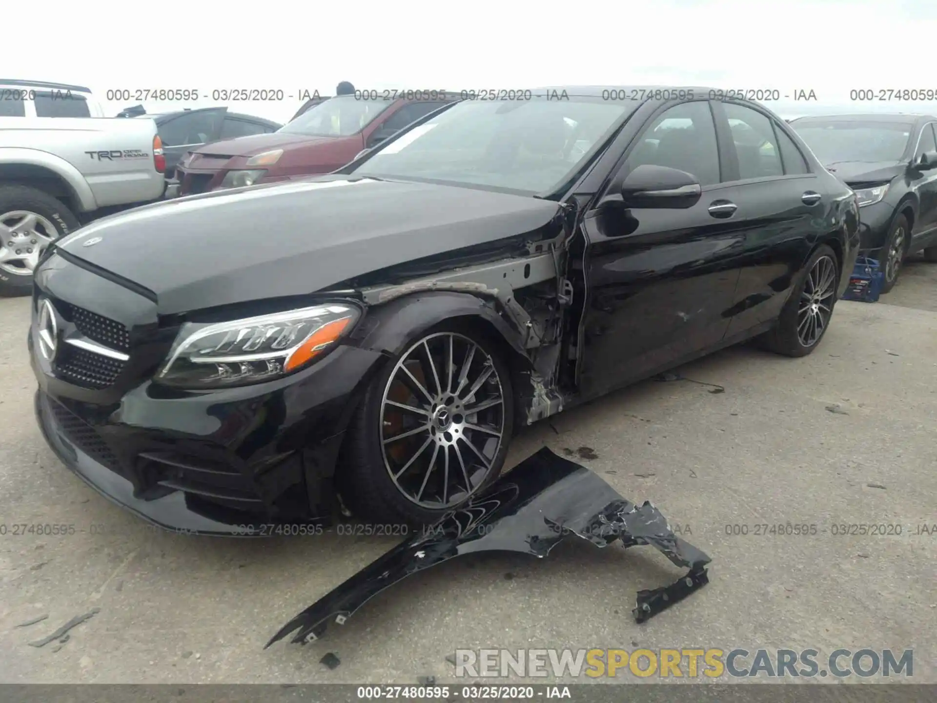 2 Photograph of a damaged car 55SWF8DB1KU307649 MERCEDES-BENZ C-CLASS 2019