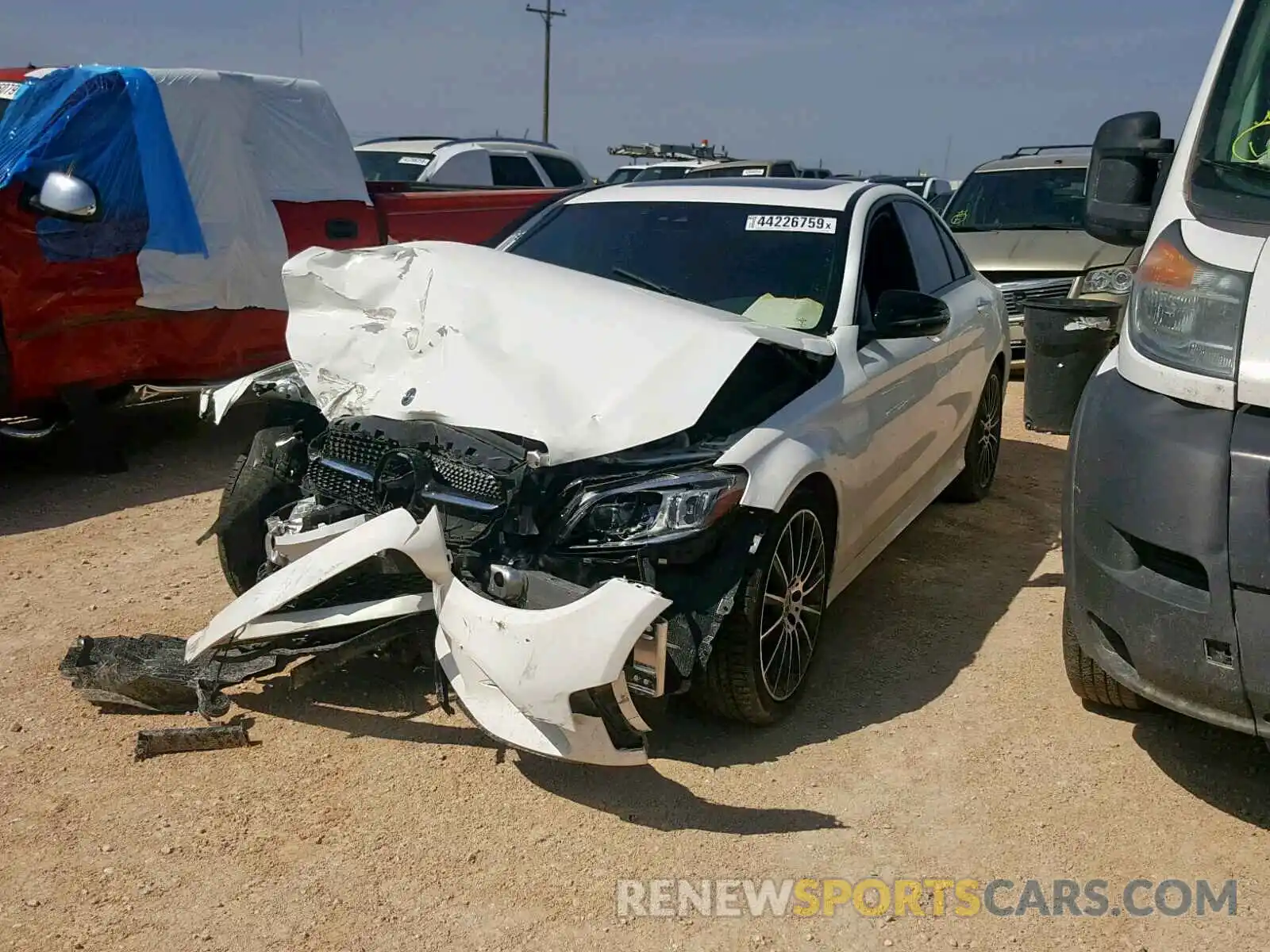 2 Photograph of a damaged car 55SWF8DB1KU309191 MERCEDES-BENZ C CLASS 2019