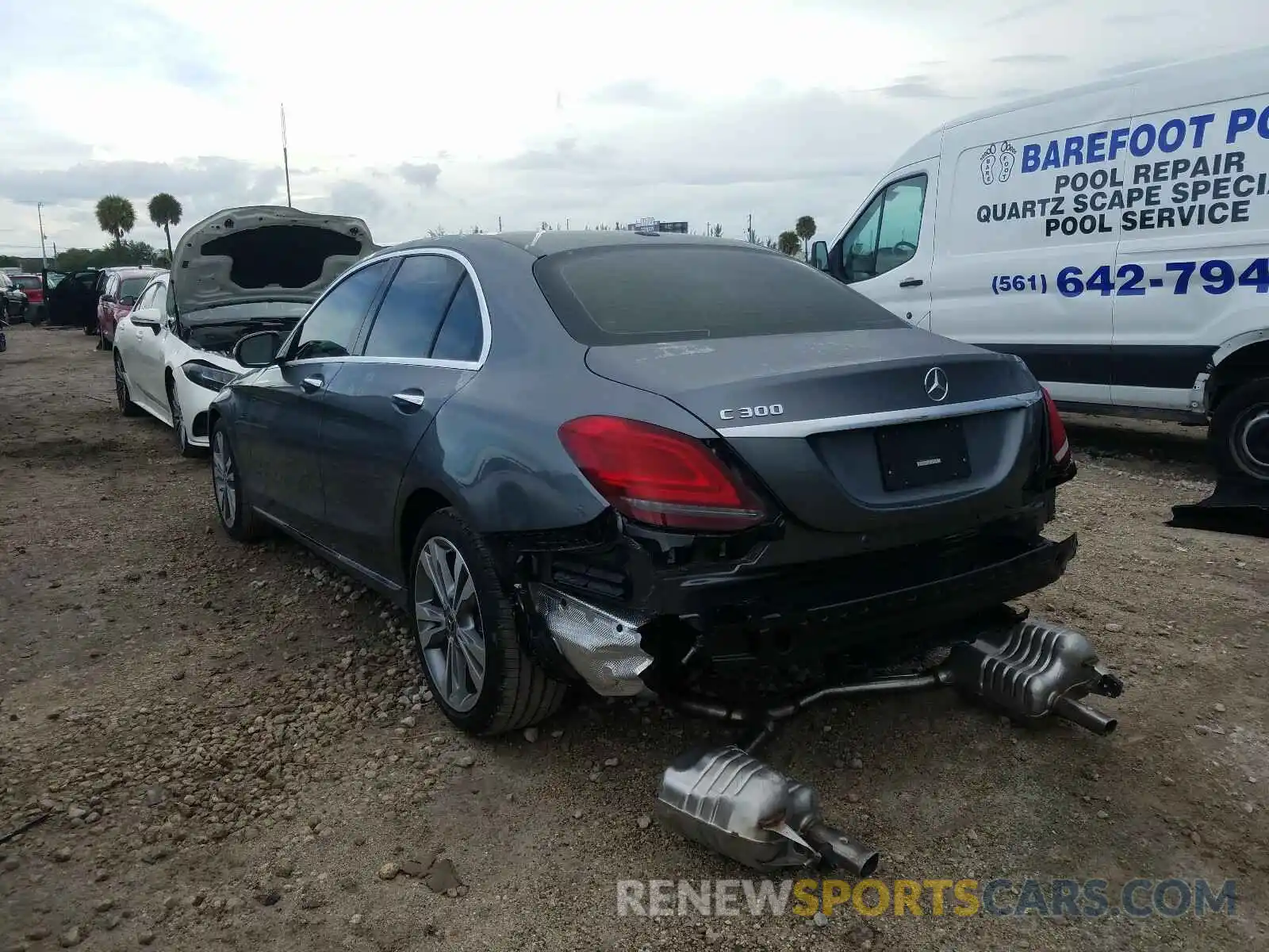 3 Фотография поврежденного автомобиля 55SWF8DB1KU311233 MERCEDES-BENZ C CLASS 2019