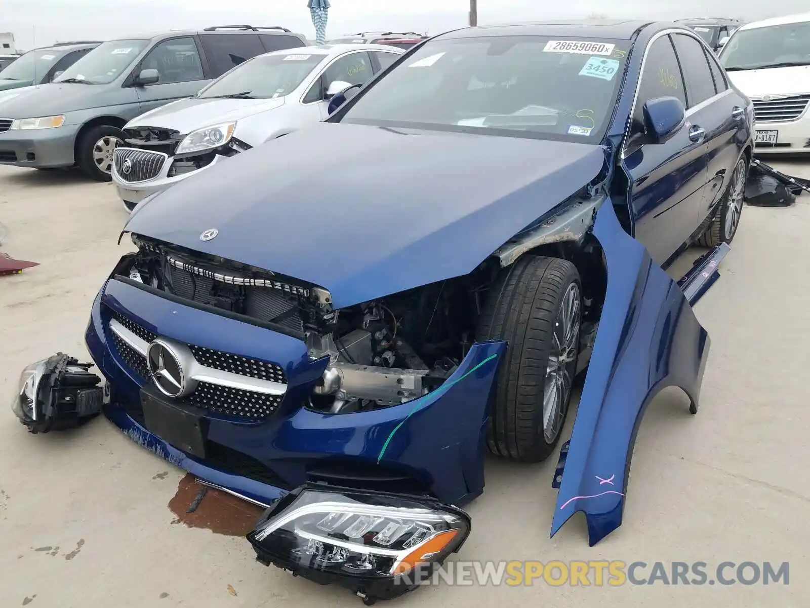 2 Photograph of a damaged car 55SWF8DB1KU316867 MERCEDES-BENZ C CLASS 2019