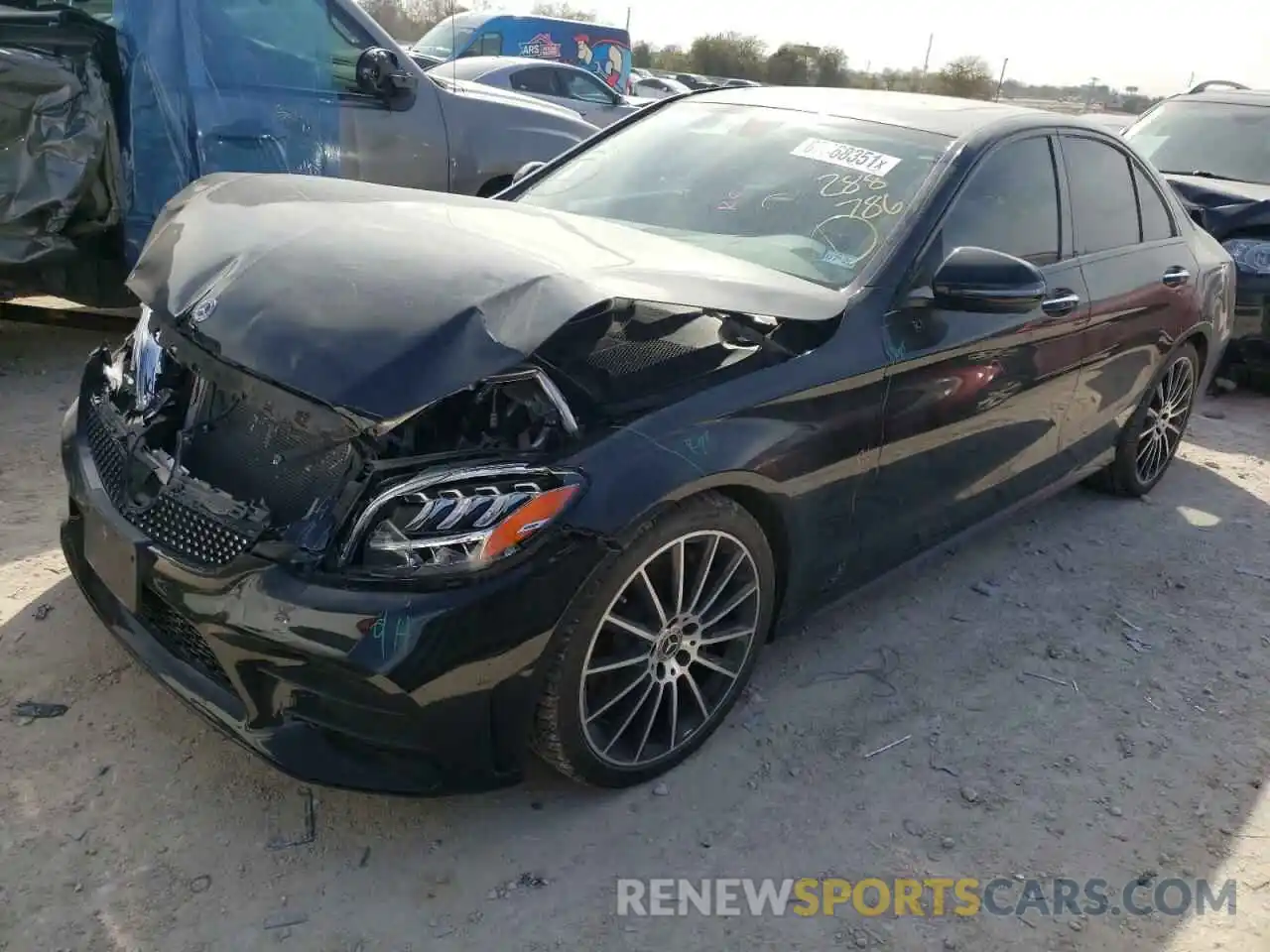 2 Photograph of a damaged car 55SWF8DB2KU288786 MERCEDES-BENZ C-CLASS 2019