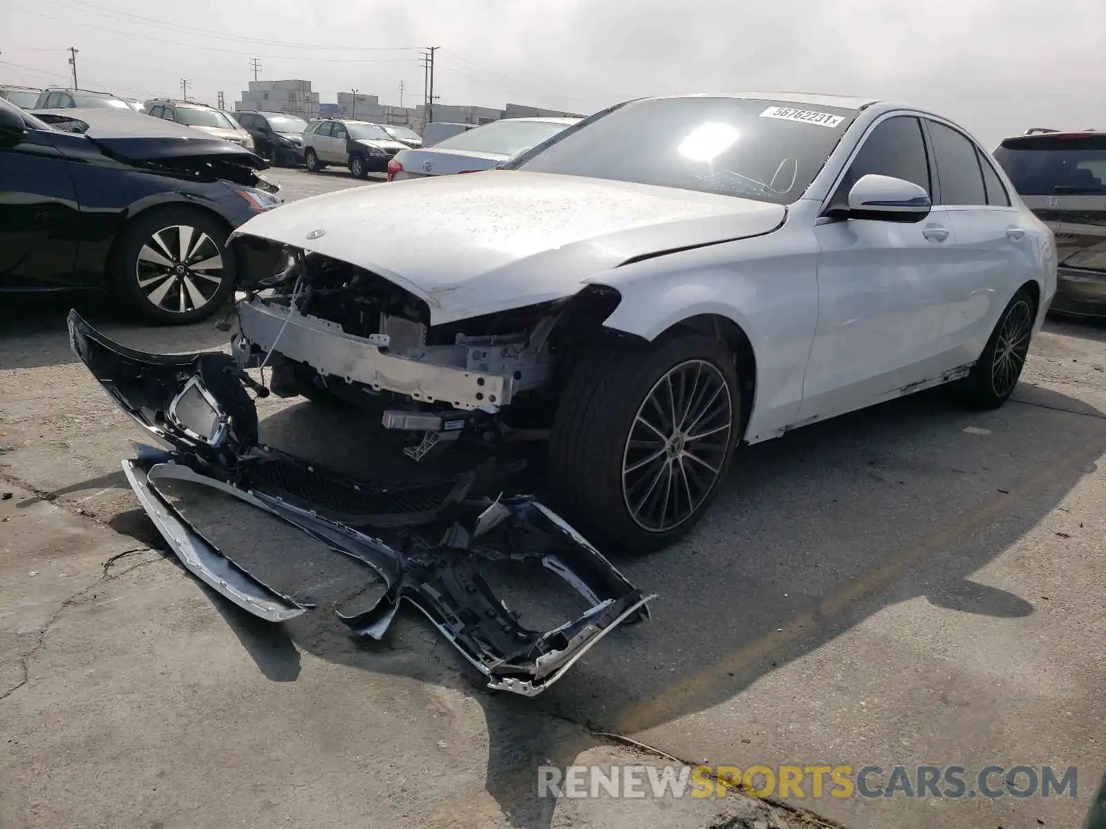 2 Photograph of a damaged car 55SWF8DB2KU296418 MERCEDES-BENZ C-CLASS 2019