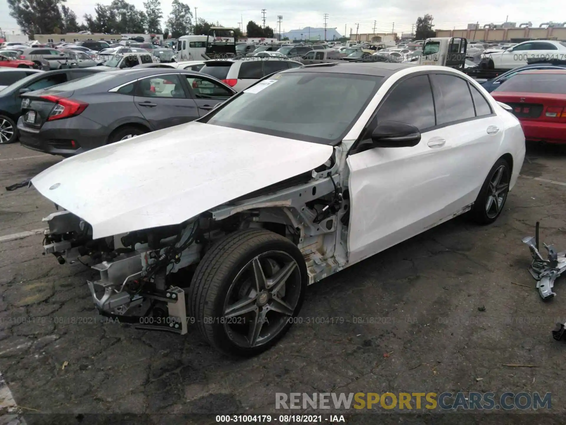 2 Photograph of a damaged car 55SWF8DB2KU298329 MERCEDES-BENZ C-CLASS 2019