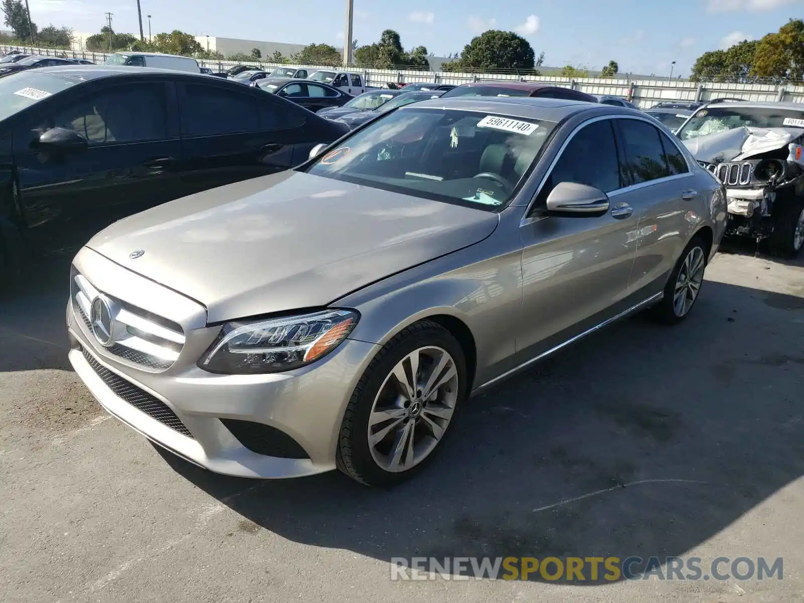 2 Photograph of a damaged car 55SWF8DB2KU315839 MERCEDES-BENZ C CLASS 2019