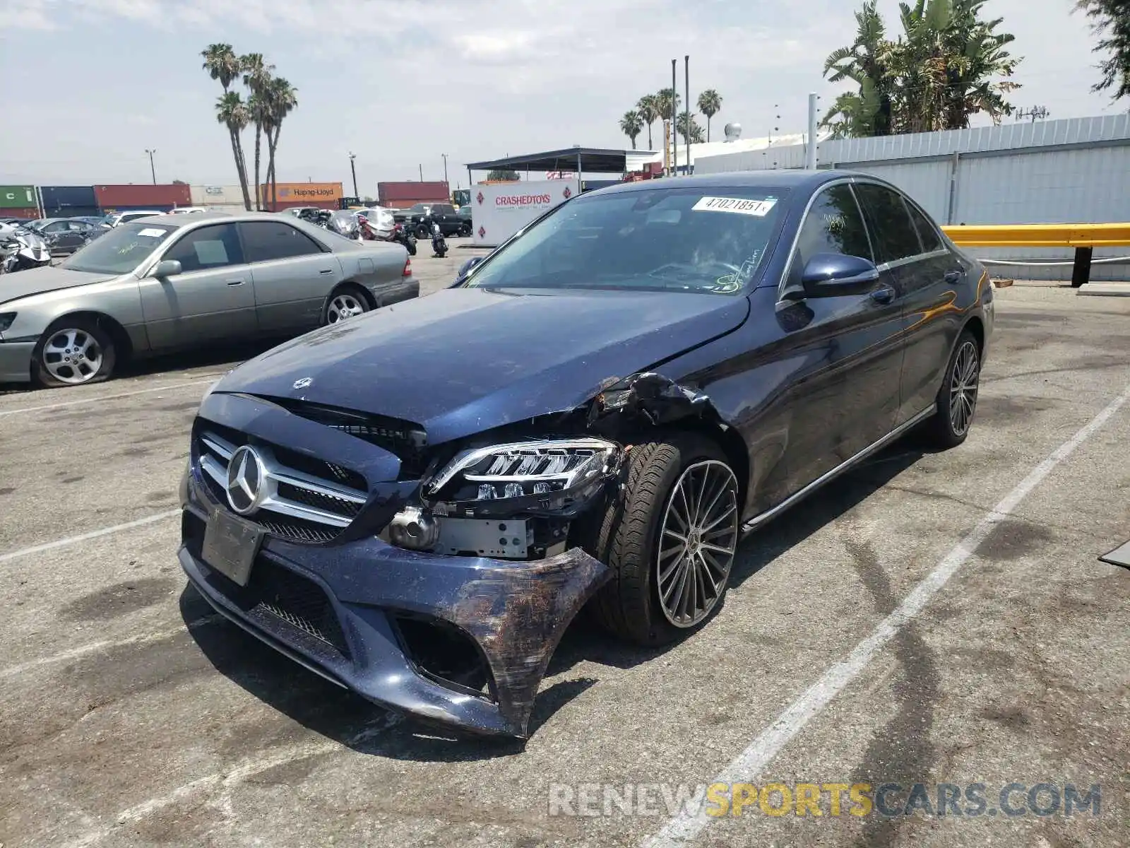 2 Photograph of a damaged car 55SWF8DB3KU288389 MERCEDES-BENZ C CLASS 2019