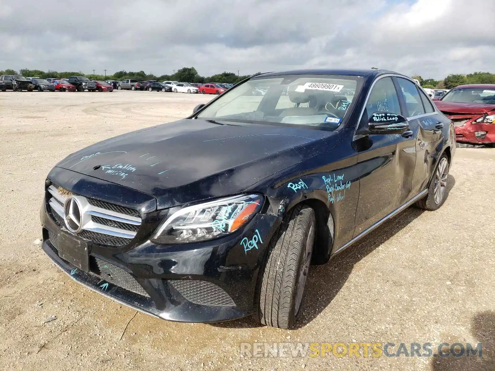 2 Photograph of a damaged car 55SWF8DB3KU294385 MERCEDES-BENZ C-CLASS 2019