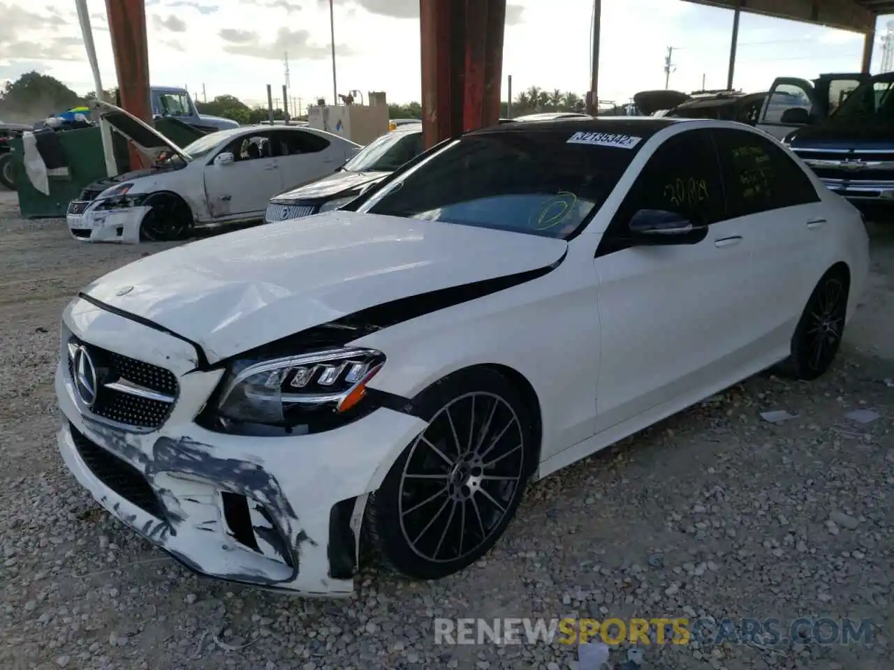 2 Photograph of a damaged car 55SWF8DB3KU295066 MERCEDES-BENZ C-CLASS 2019