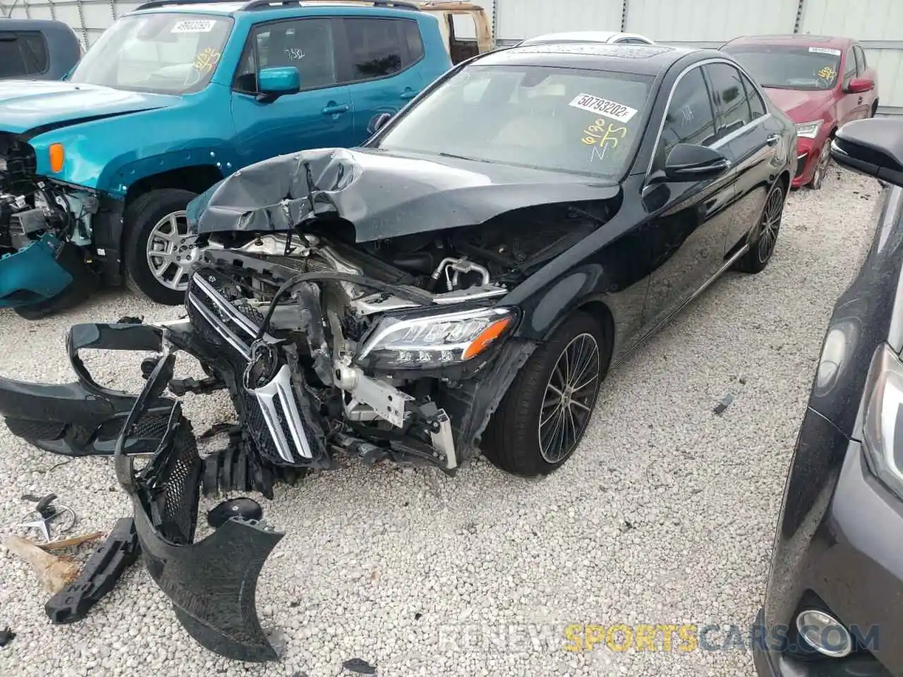 2 Photograph of a damaged car 55SWF8DB3KU298212 MERCEDES-BENZ C-CLASS 2019