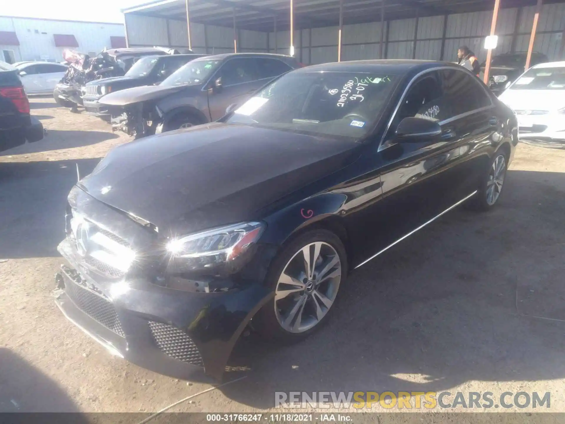 2 Photograph of a damaged car 55SWF8DB3KU308673 MERCEDES-BENZ C-CLASS 2019