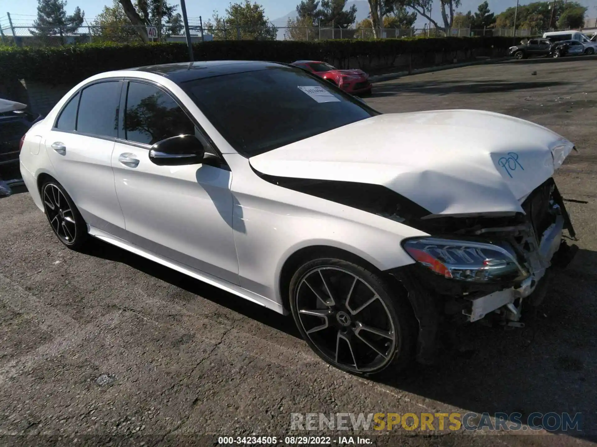 1 Photograph of a damaged car 55SWF8DB3KU308804 MERCEDES-BENZ C-CLASS 2019