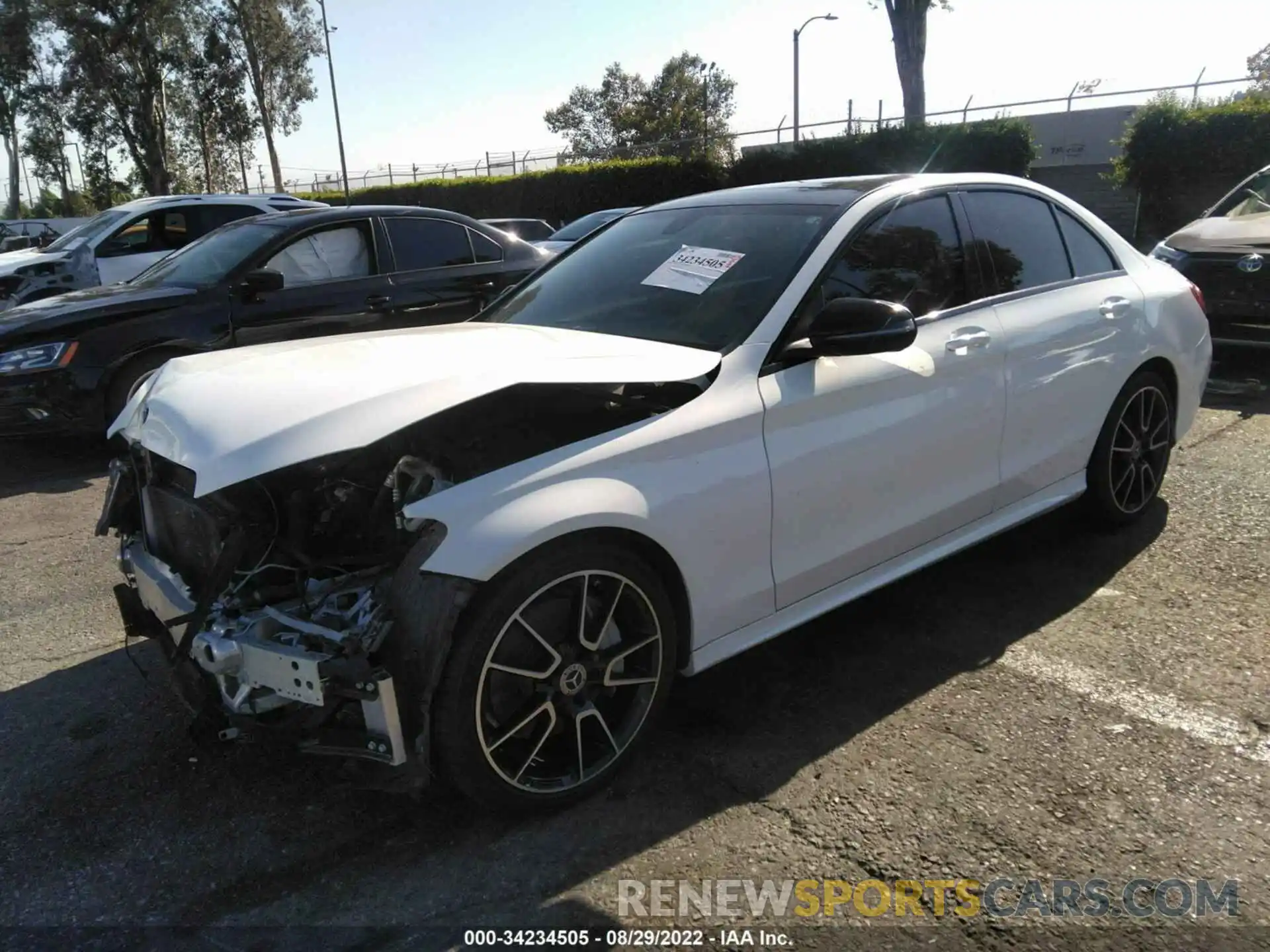 2 Photograph of a damaged car 55SWF8DB3KU308804 MERCEDES-BENZ C-CLASS 2019