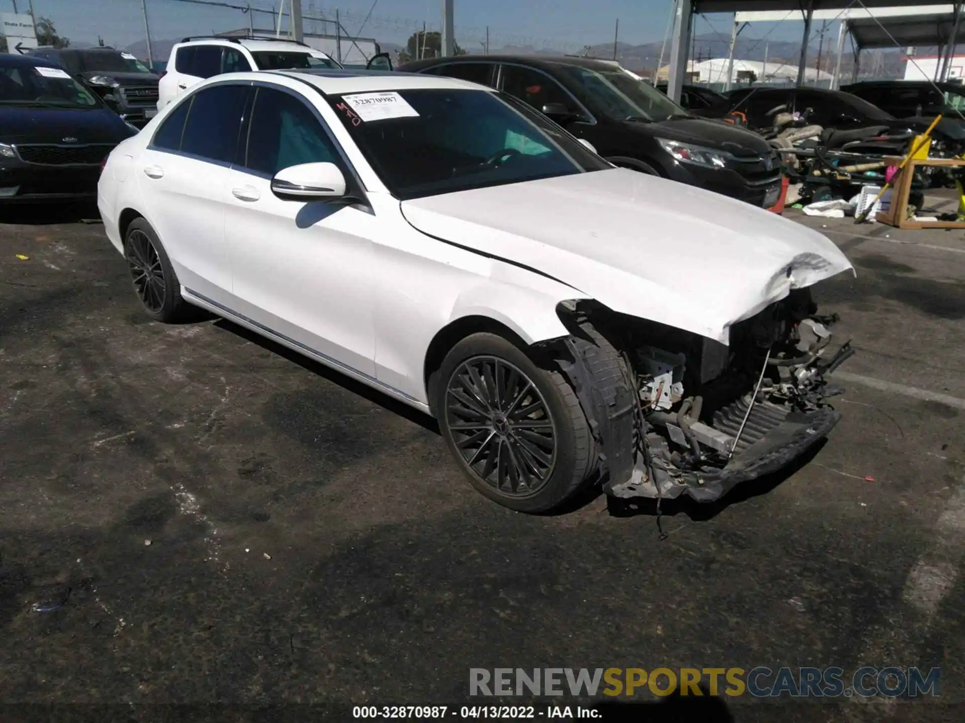 1 Photograph of a damaged car 55SWF8DB3KU316370 MERCEDES-BENZ C-CLASS 2019