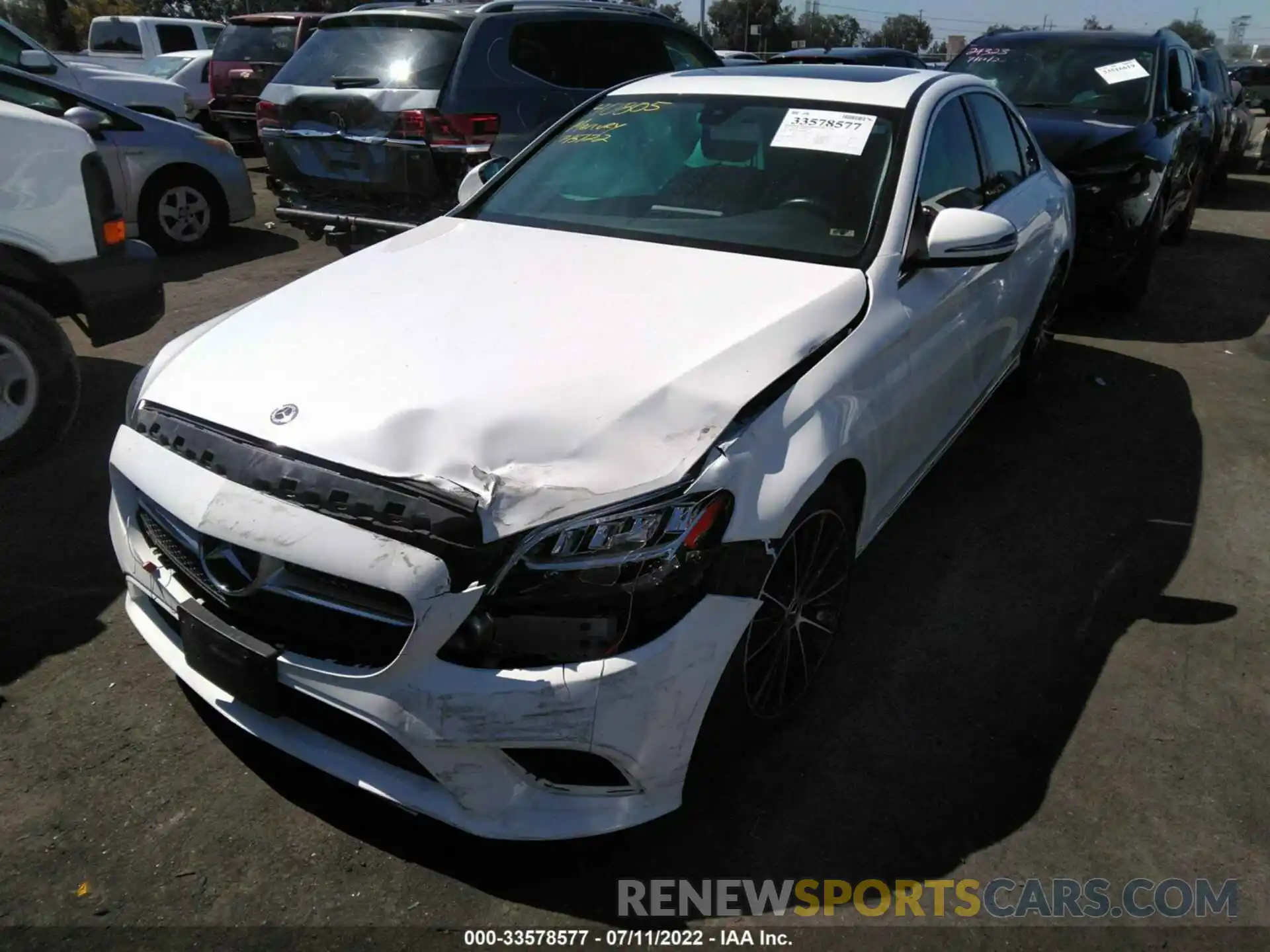 2 Photograph of a damaged car 55SWF8DB3KU320208 MERCEDES-BENZ C-CLASS 2019