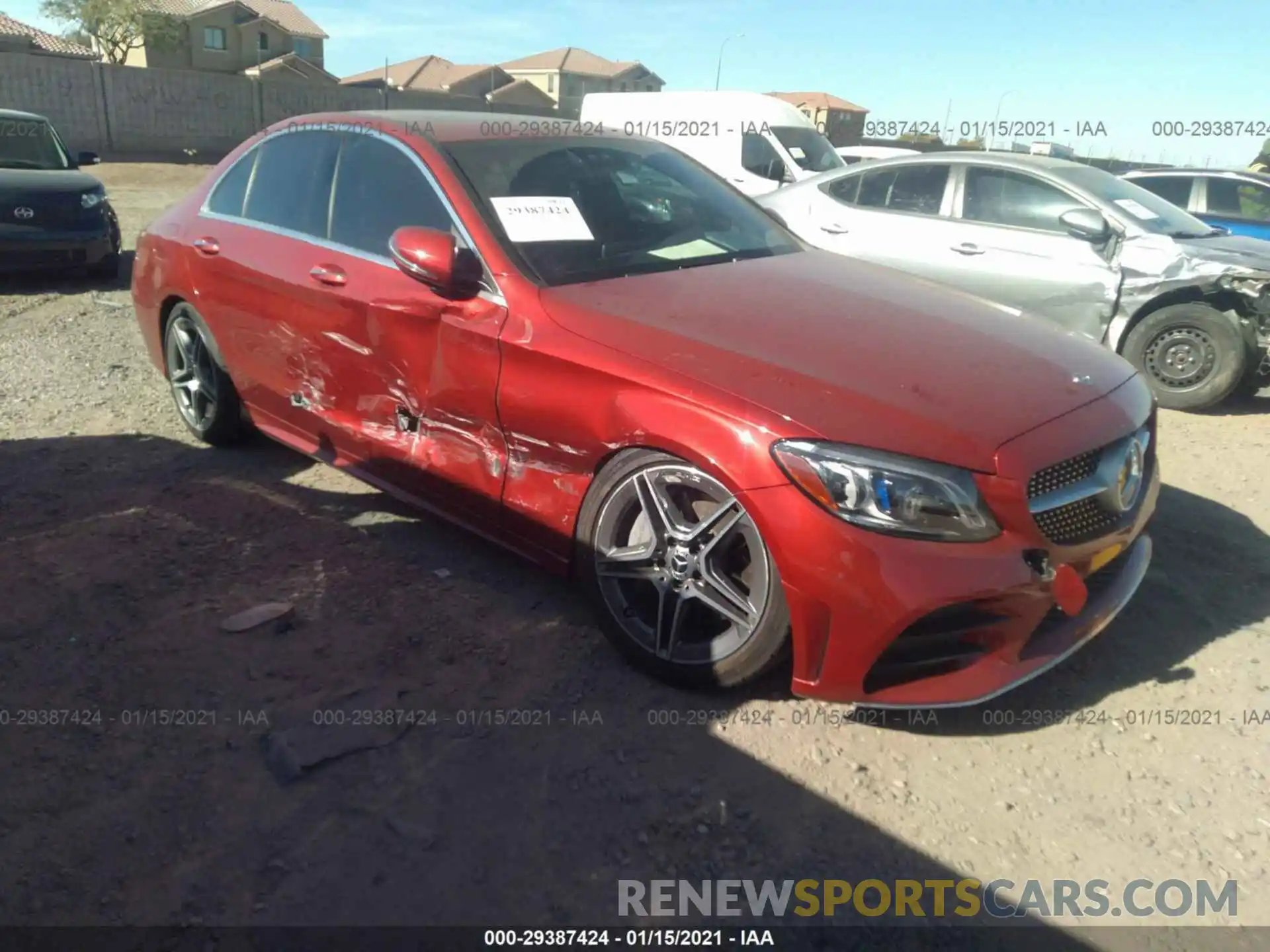 1 Photograph of a damaged car 55SWF8DB4KU284139 MERCEDES-BENZ C-CLASS 2019