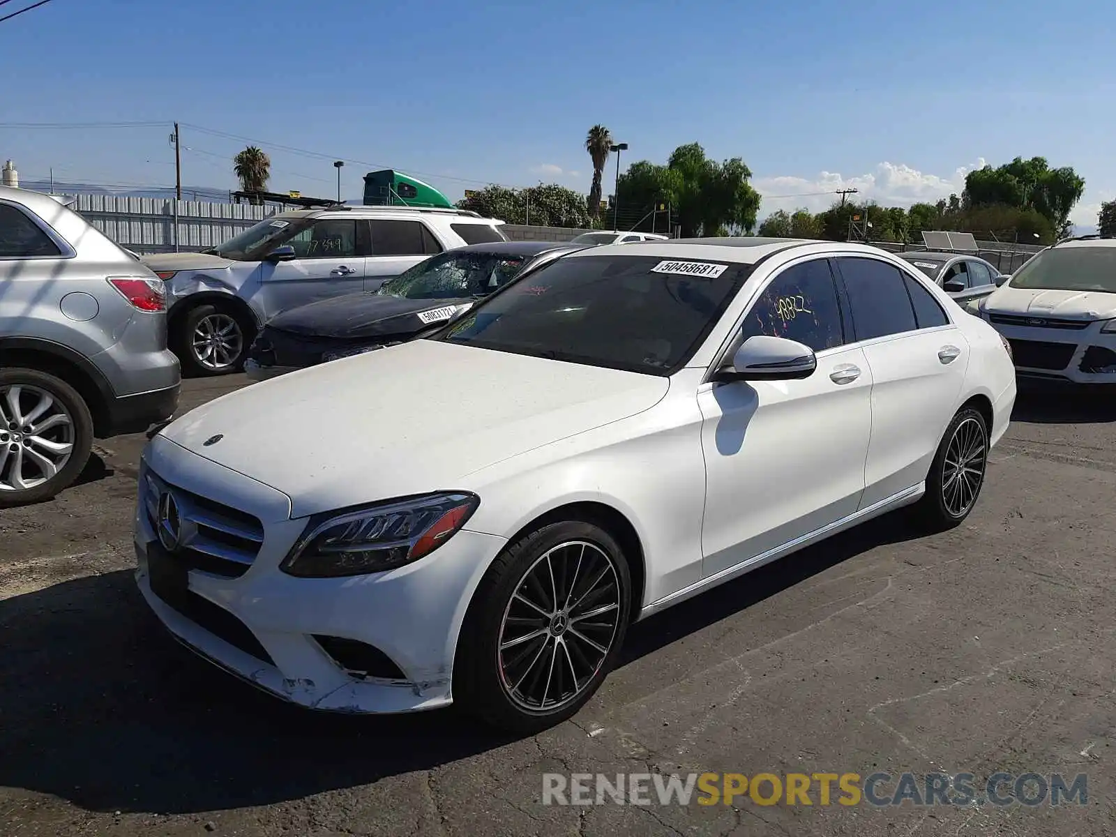 2 Photograph of a damaged car 55SWF8DB4KU286652 MERCEDES-BENZ C-CLASS 2019