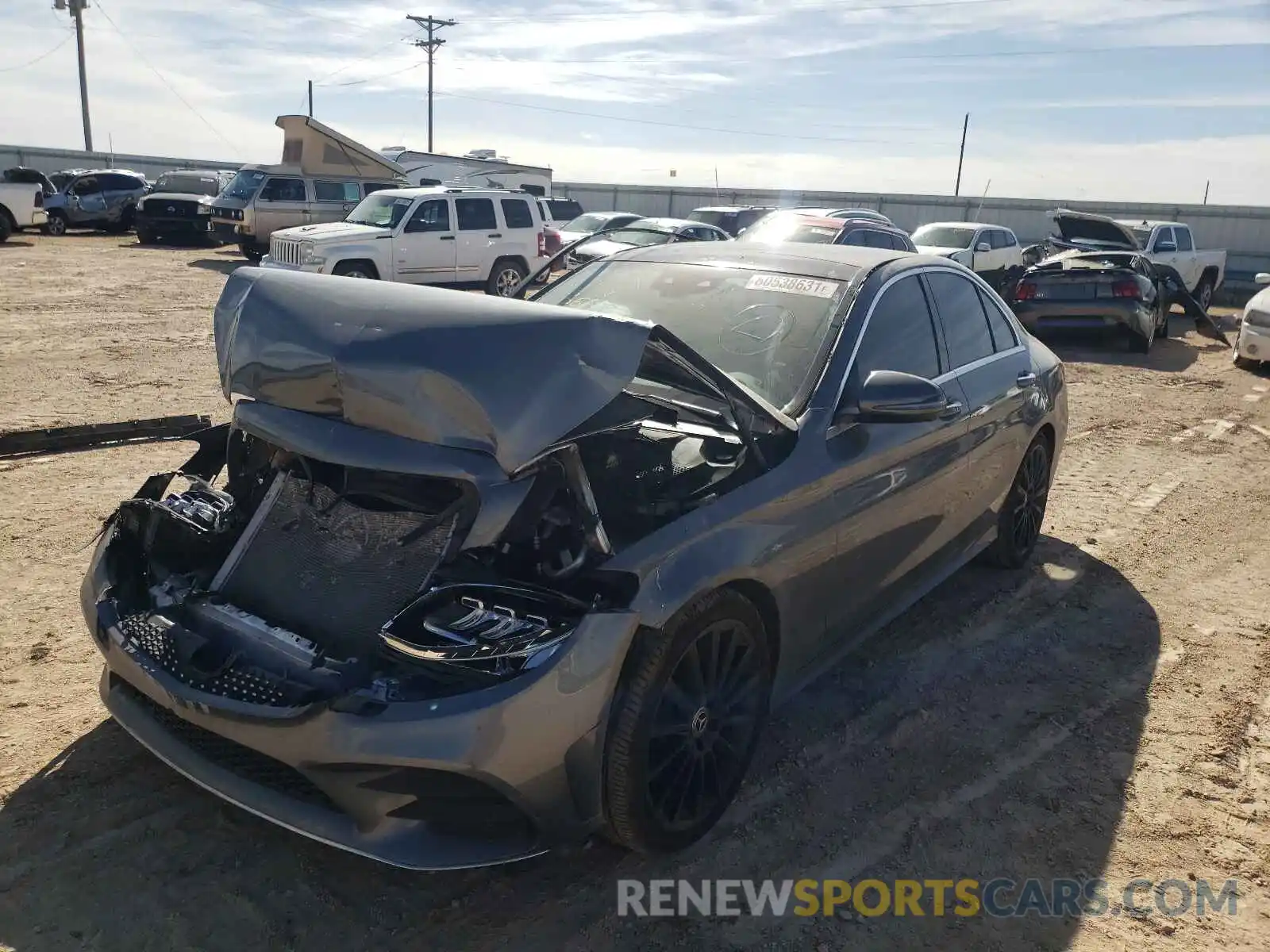 2 Photograph of a damaged car 55SWF8DB4KU293116 MERCEDES-BENZ C-CLASS 2019