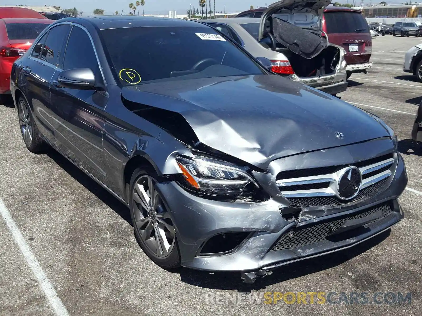 1 Photograph of a damaged car 55SWF8DB4KU298199 MERCEDES-BENZ C CLASS 2019