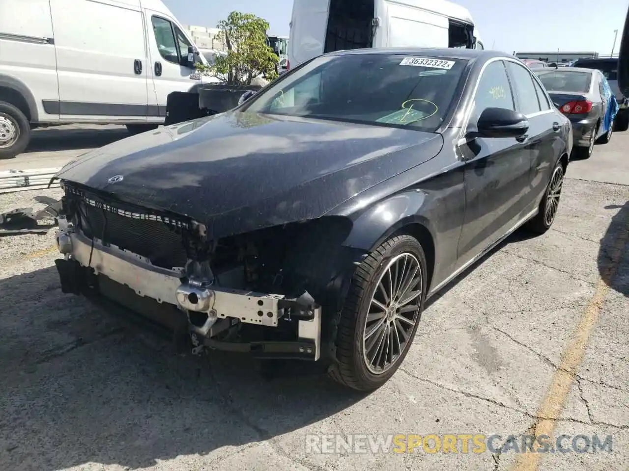 2 Photograph of a damaged car 55SWF8DB4KU299837 MERCEDES-BENZ C-CLASS 2019