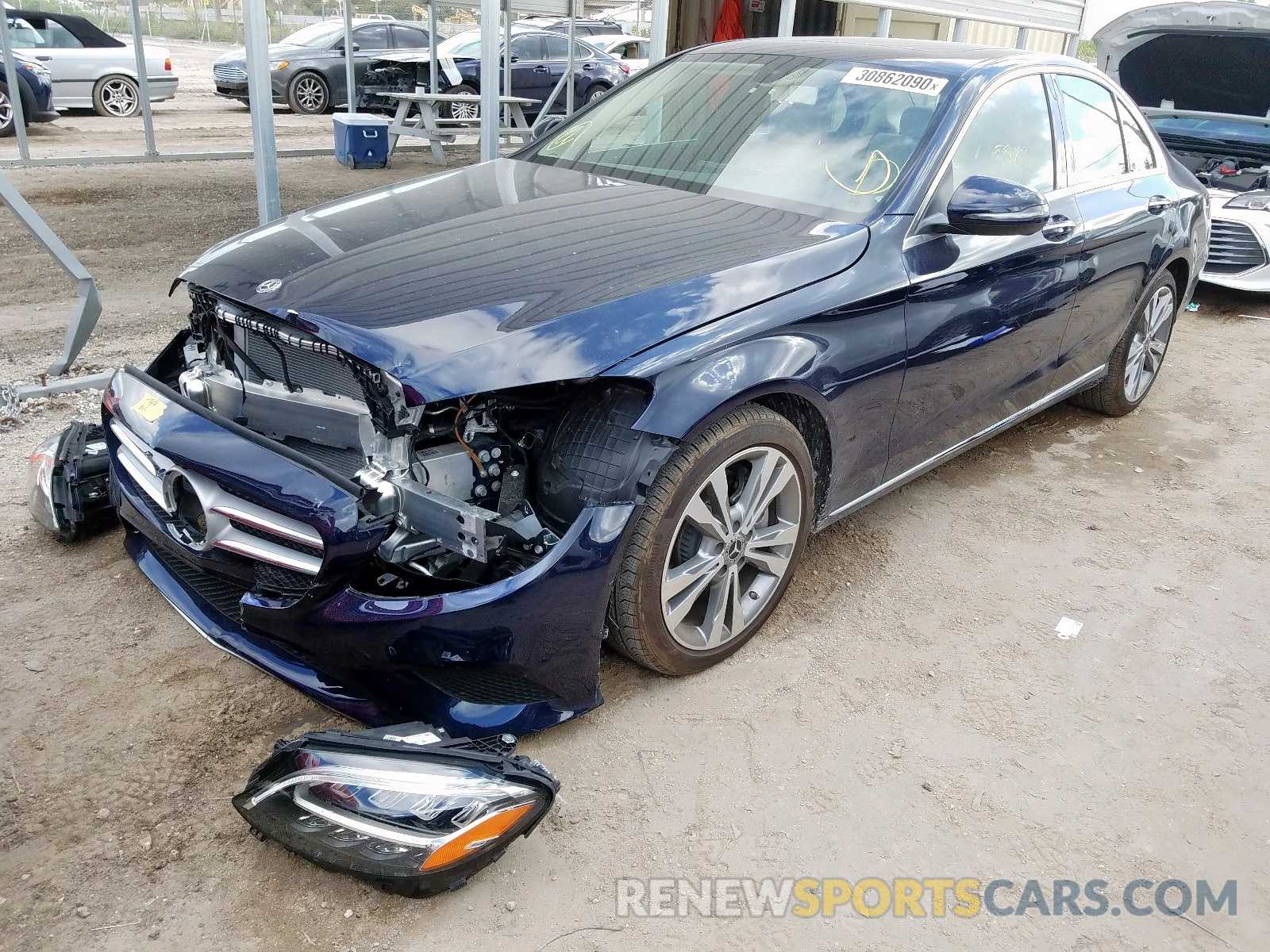 2 Photograph of a damaged car 55SWF8DB4KU316880 MERCEDES-BENZ C CLASS 2019