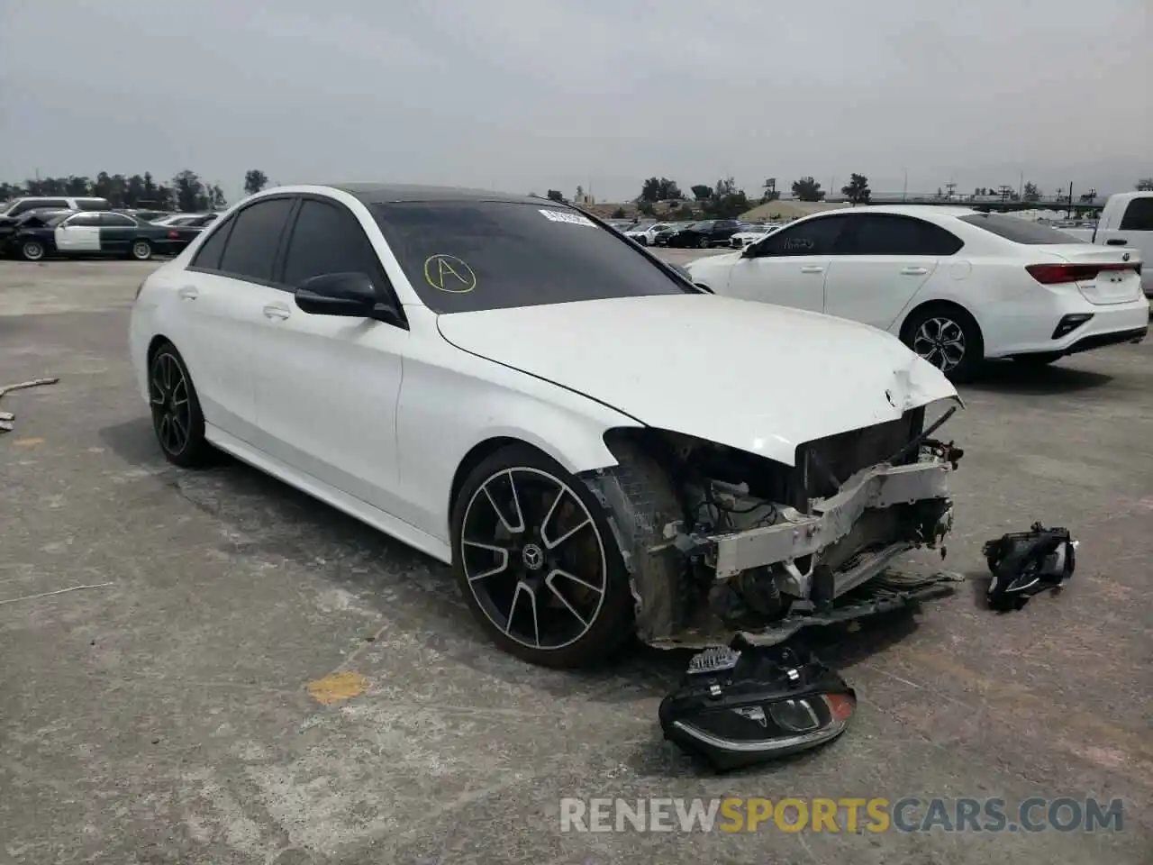 1 Photograph of a damaged car 55SWF8DB4KU318337 MERCEDES-BENZ C-CLASS 2019