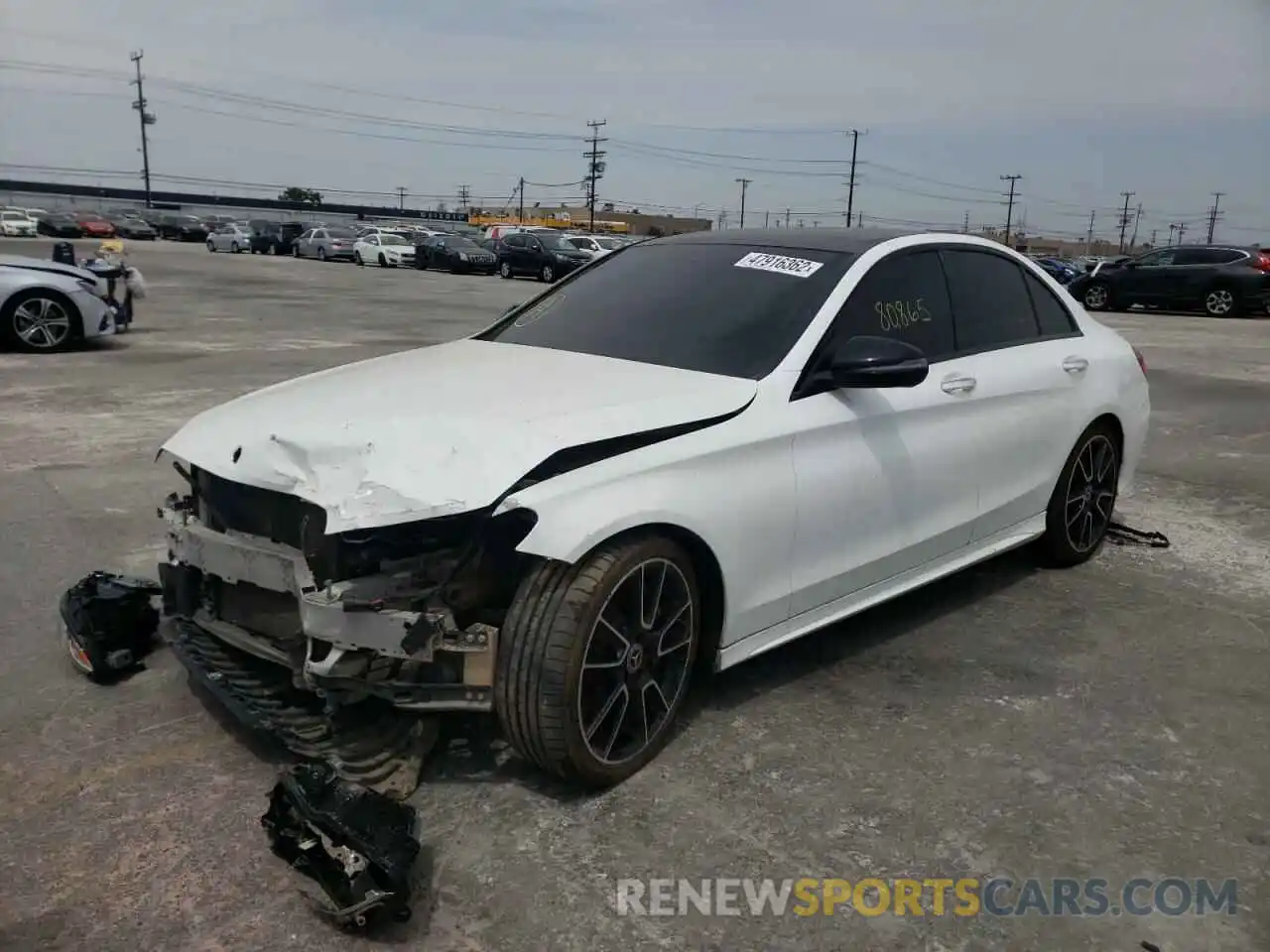 2 Photograph of a damaged car 55SWF8DB4KU318337 MERCEDES-BENZ C-CLASS 2019