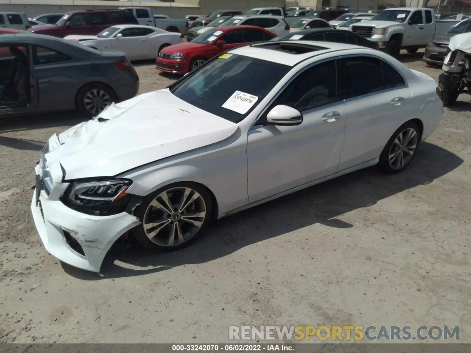 2 Photograph of a damaged car 55SWF8DB4KU322016 MERCEDES-BENZ C-CLASS 2019