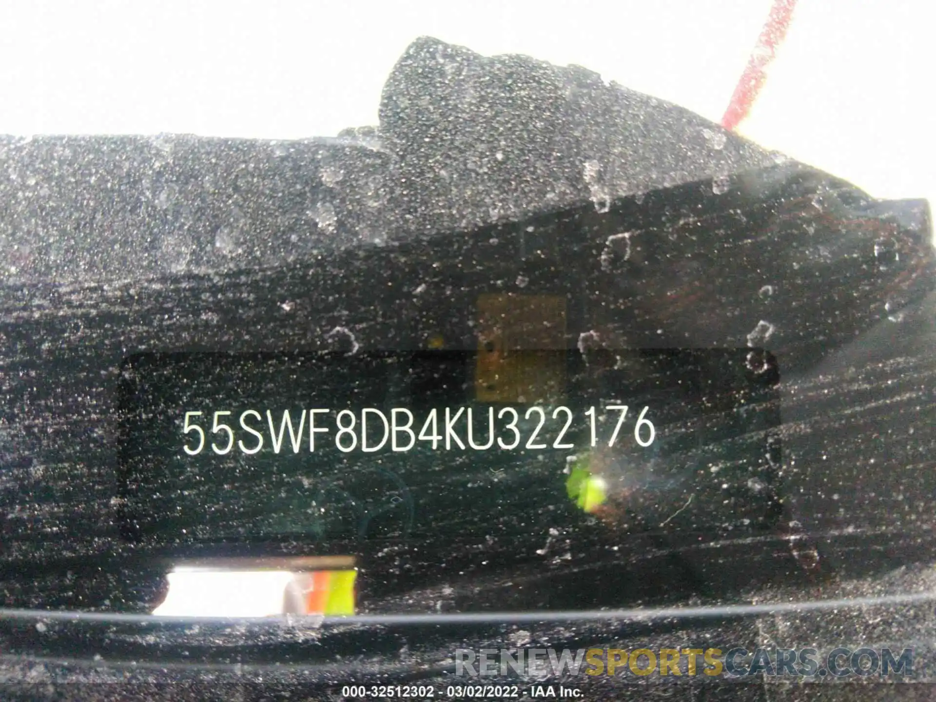 8 Photograph of a damaged car 55SWF8DB4KU322176 MERCEDES-BENZ C-CLASS 2019