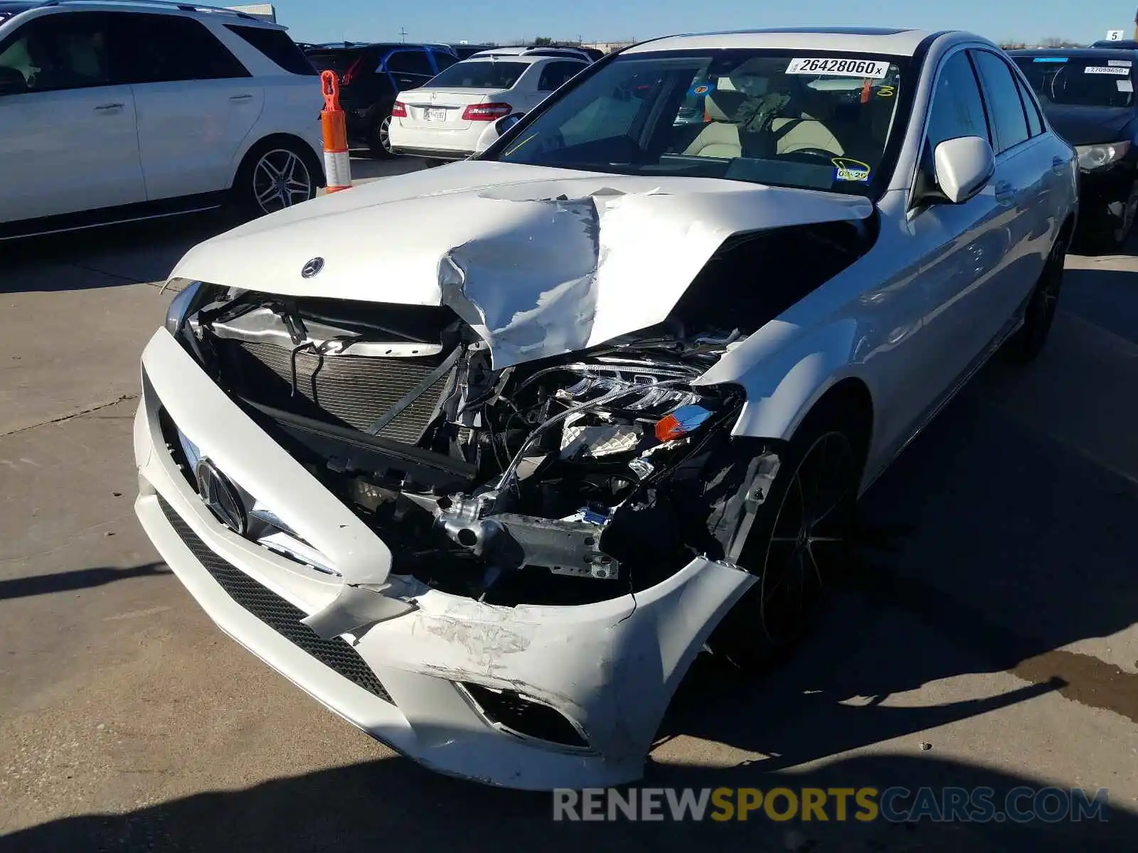 2 Photograph of a damaged car 55SWF8DB5KU288006 MERCEDES-BENZ C CLASS 2019