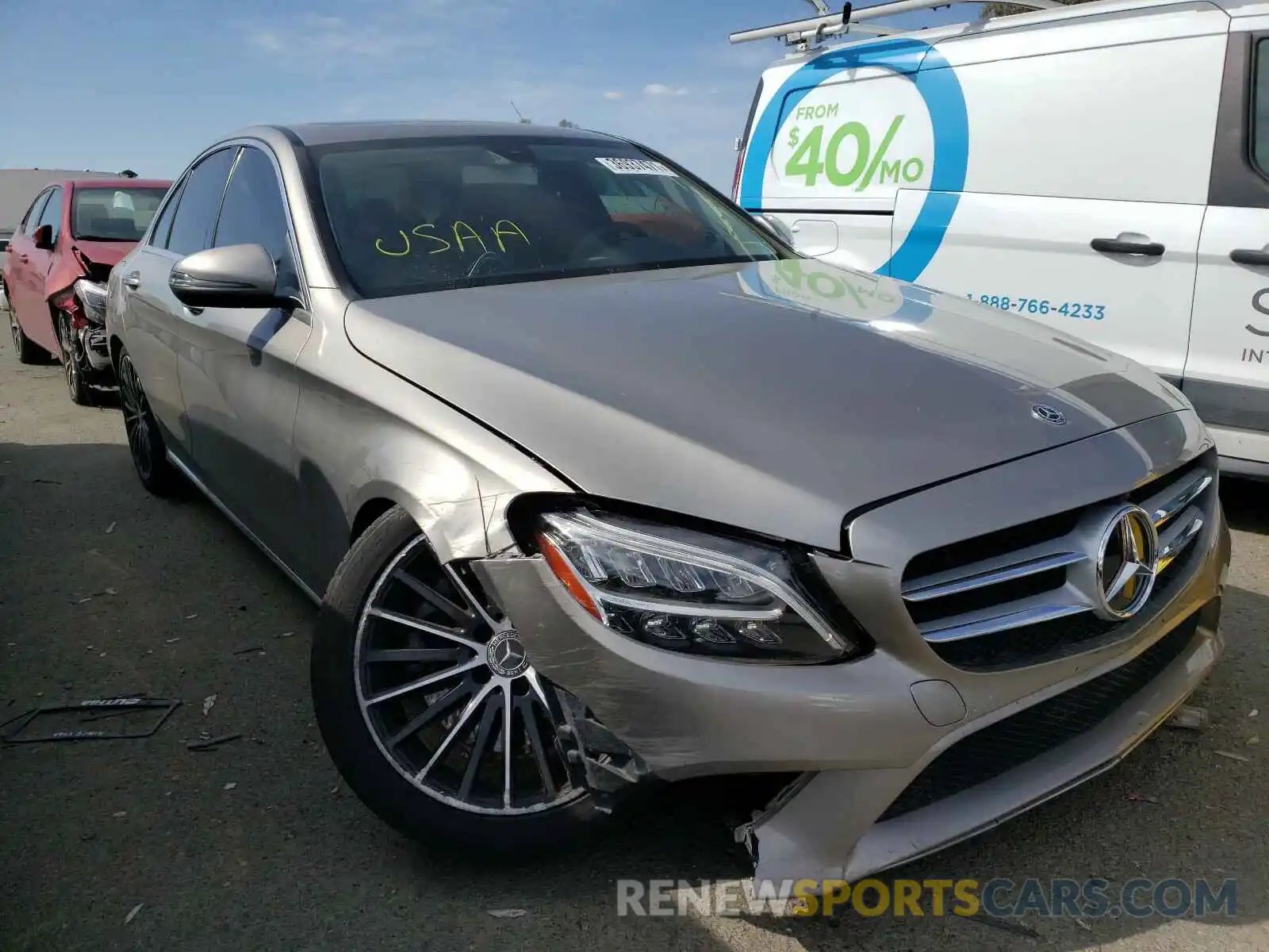 1 Photograph of a damaged car 55SWF8DB5KU301305 MERCEDES-BENZ C CLASS 2019