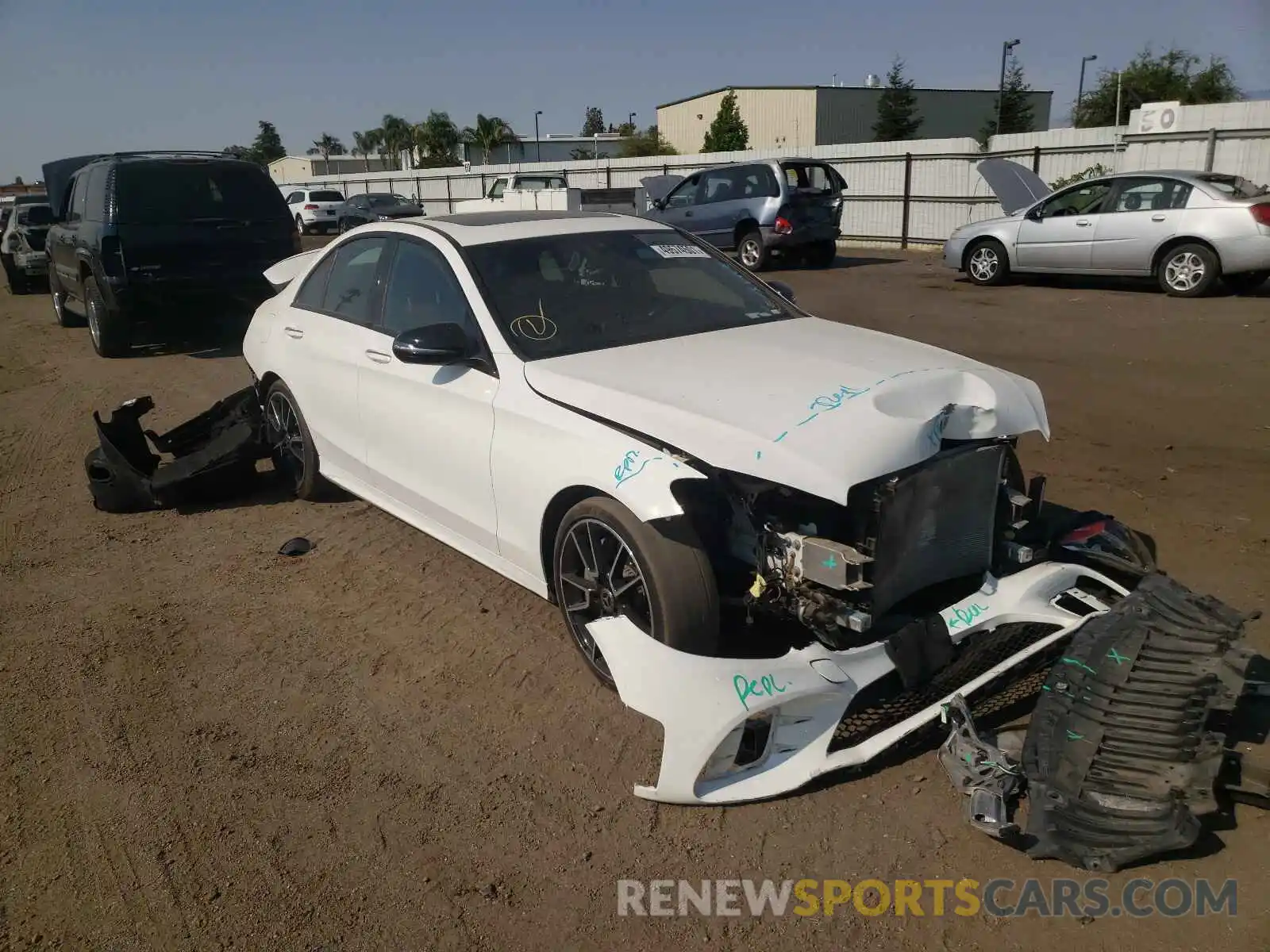 1 Photograph of a damaged car 55SWF8DB5KU315494 MERCEDES-BENZ C-CLASS 2019