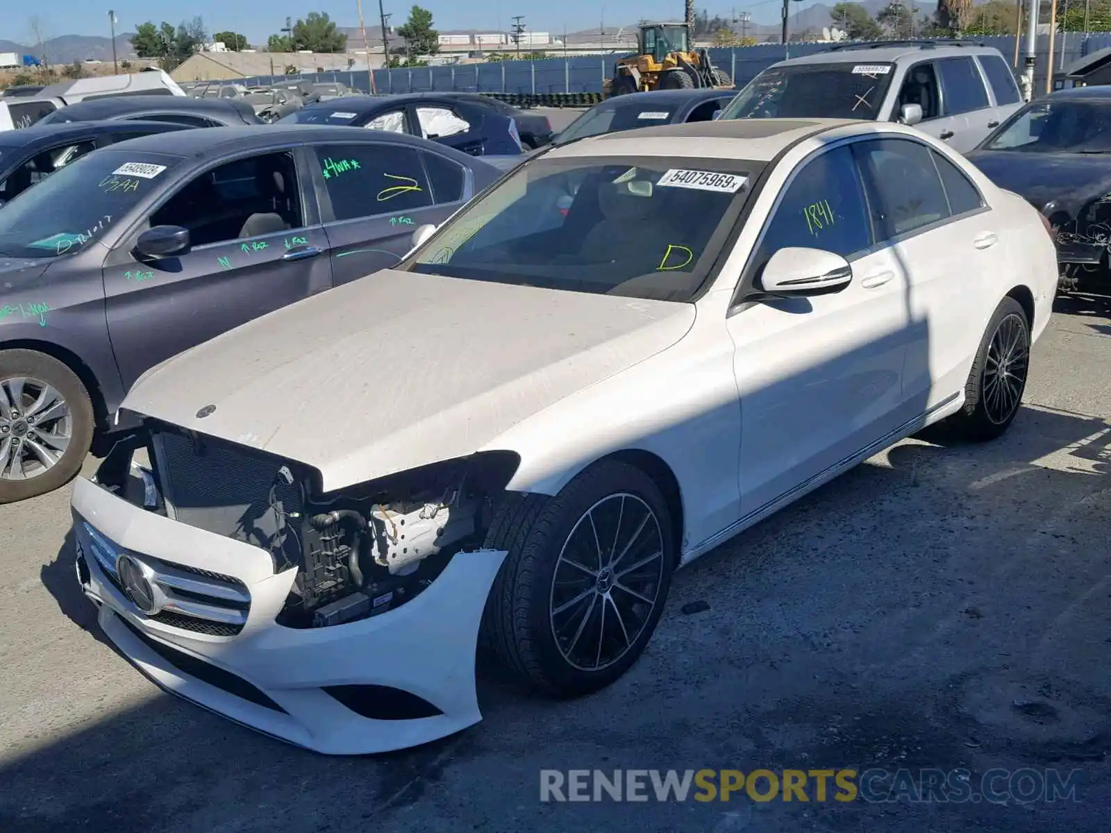 2 Photograph of a damaged car 55SWF8DB5KU316645 MERCEDES-BENZ C CLASS 2019